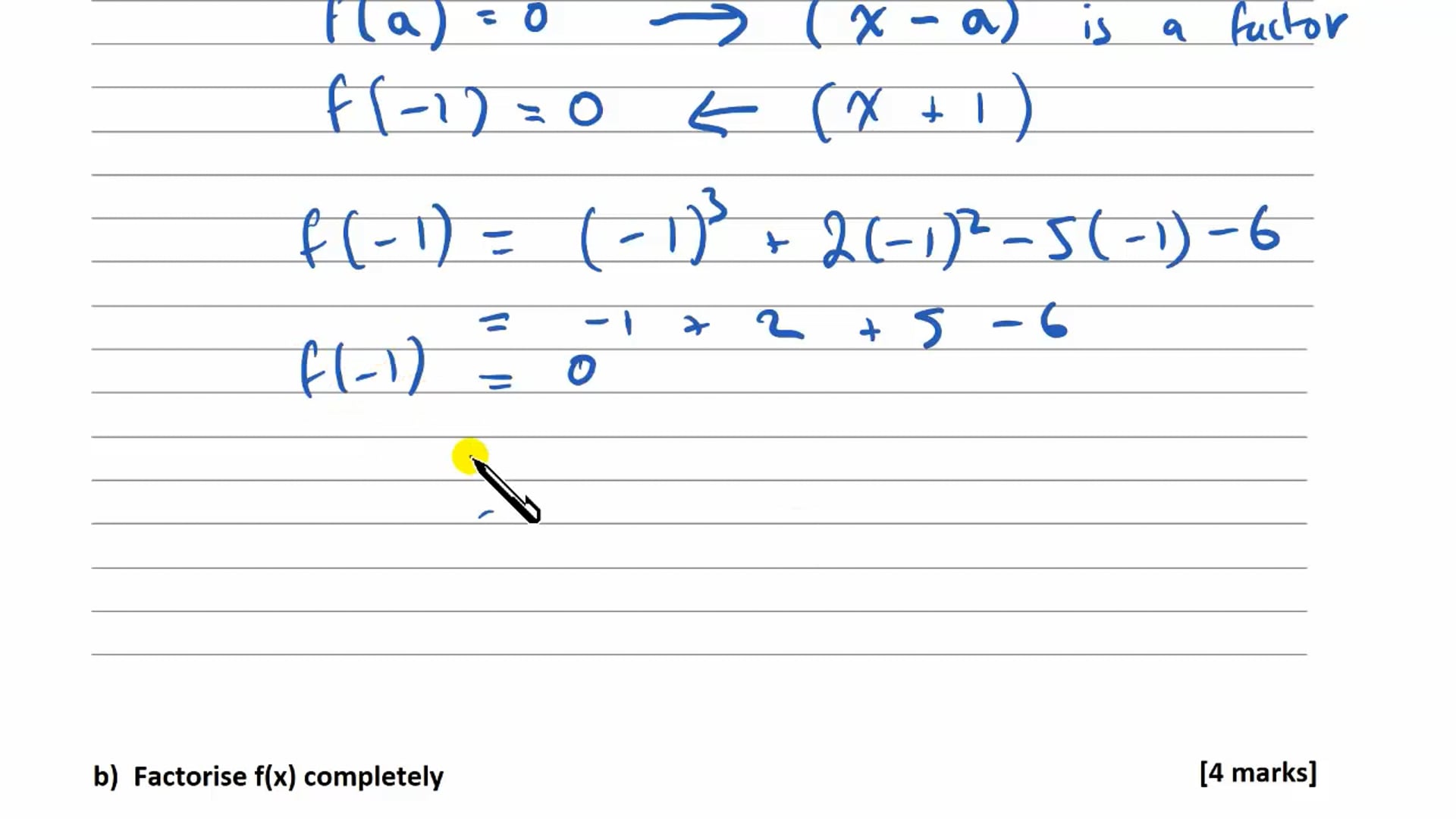 Question 5: Factor Theorem