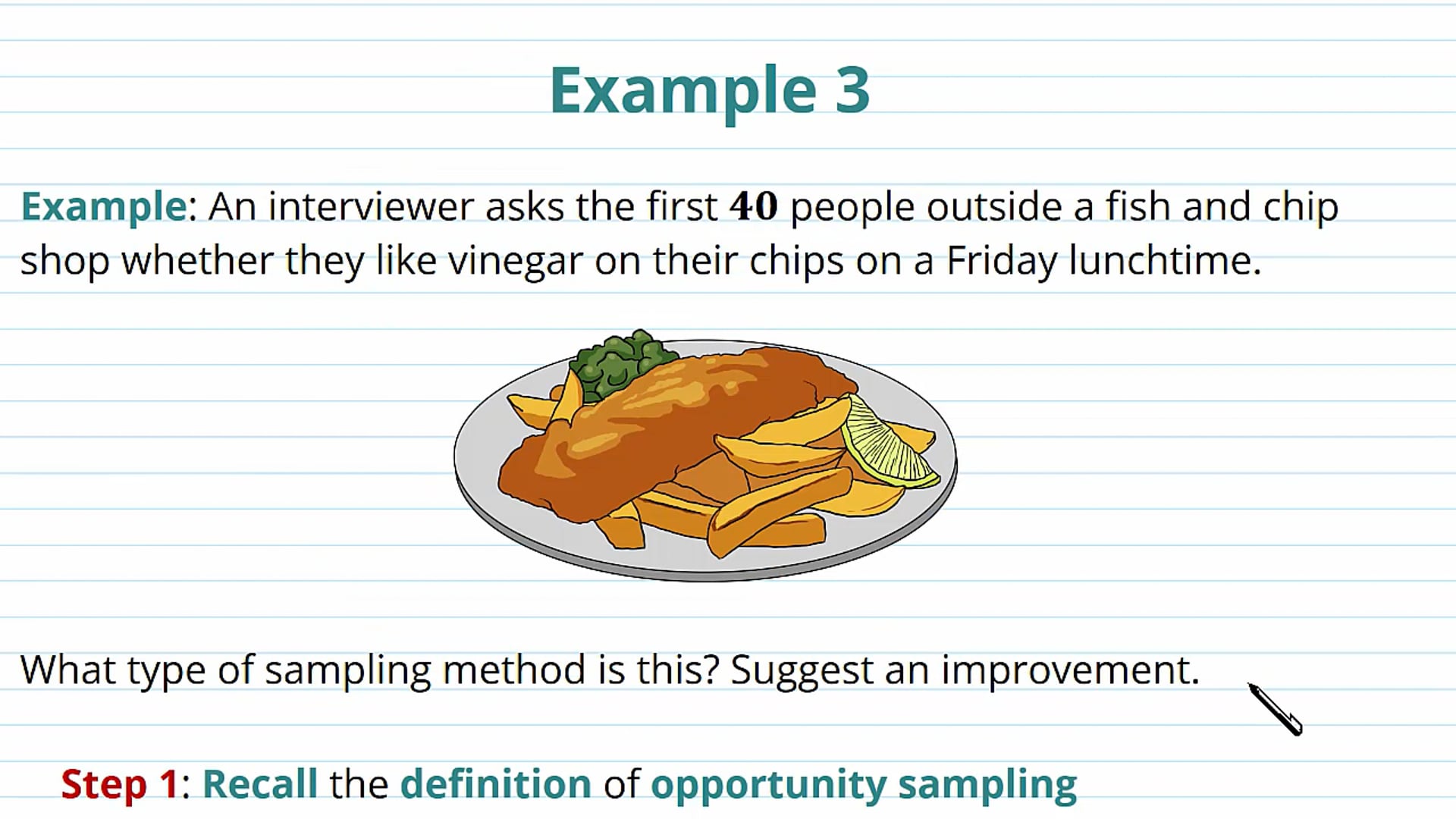 Quota and Opportunity Sampling Examples