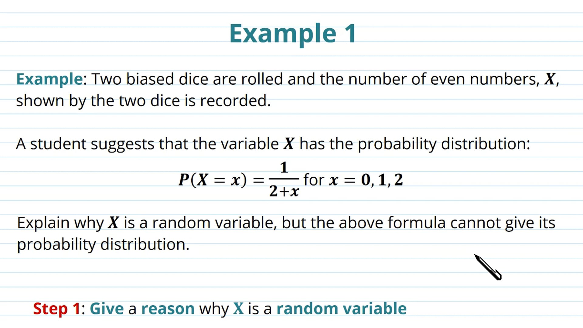 Random Variables and Distributions Examples