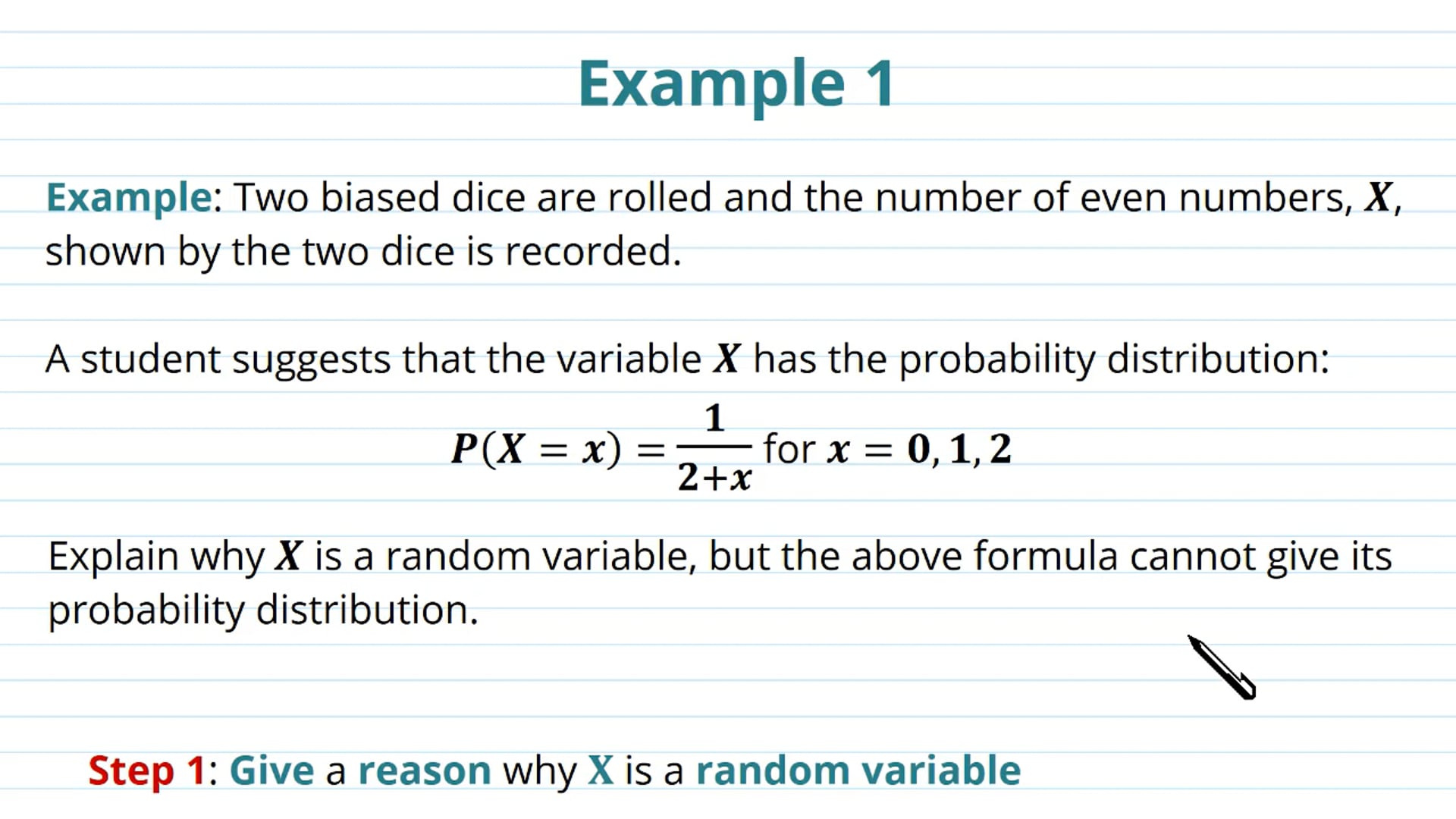 Random Variables and Distributions Examples