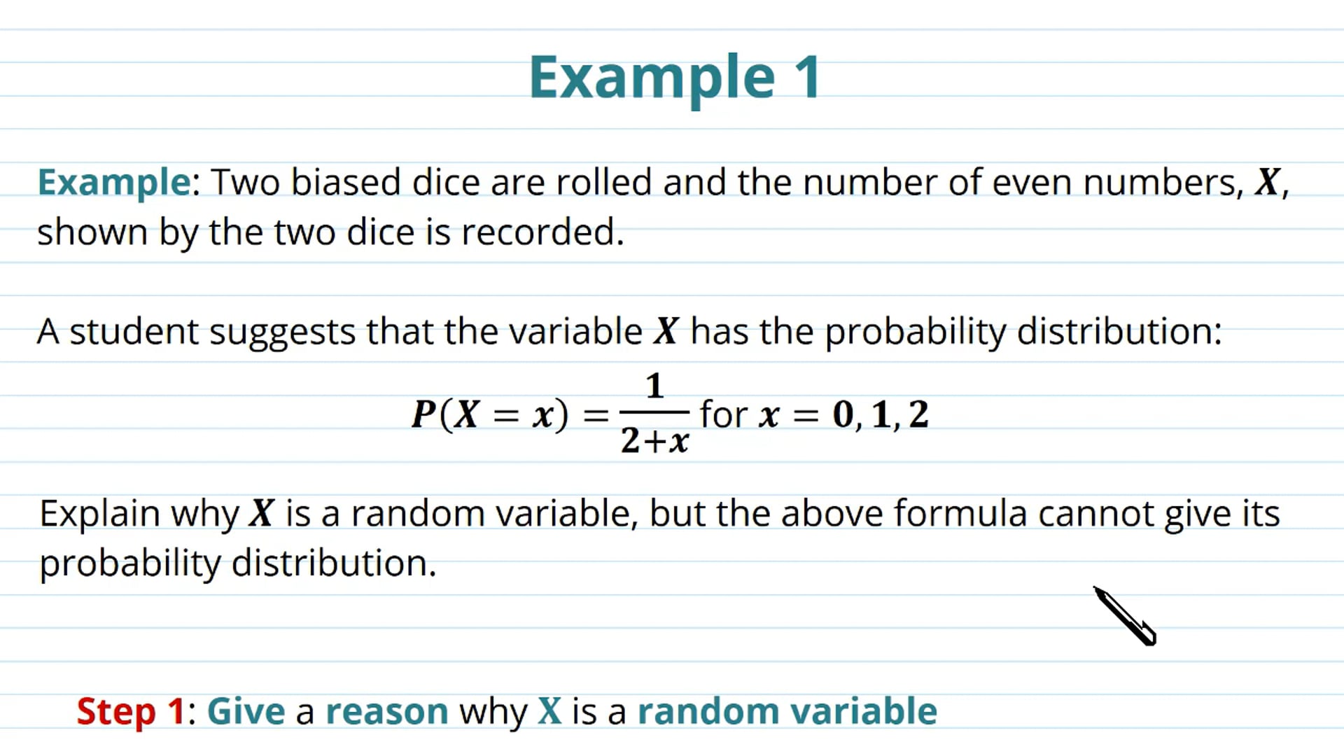 Random Variables and Distributions Examples