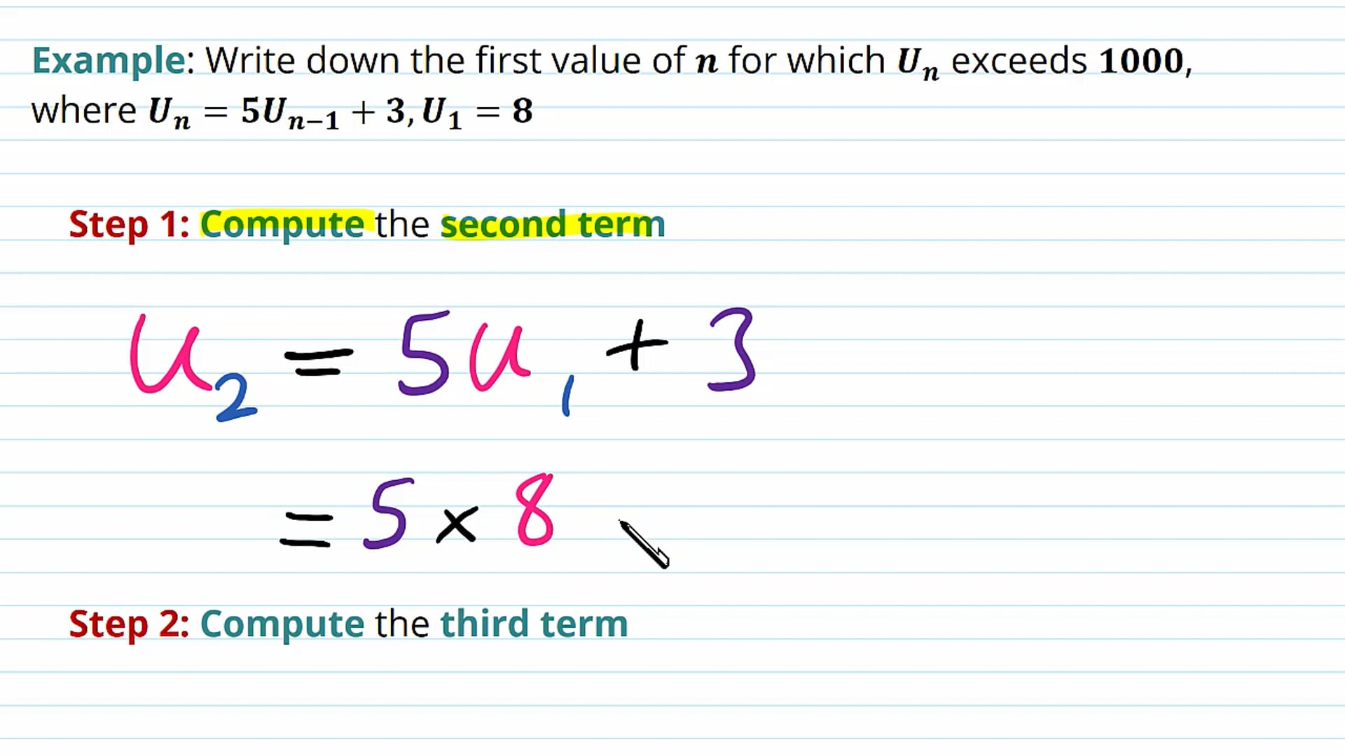 Recurrence Relations Examples