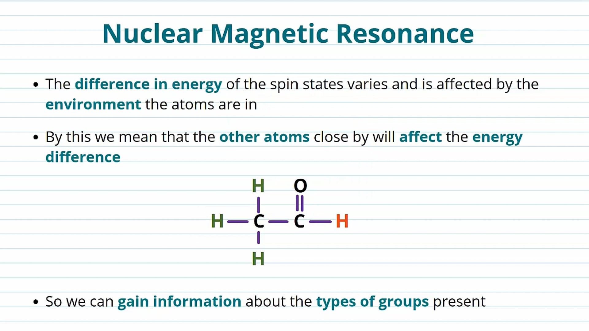 Relating Spin to NMR