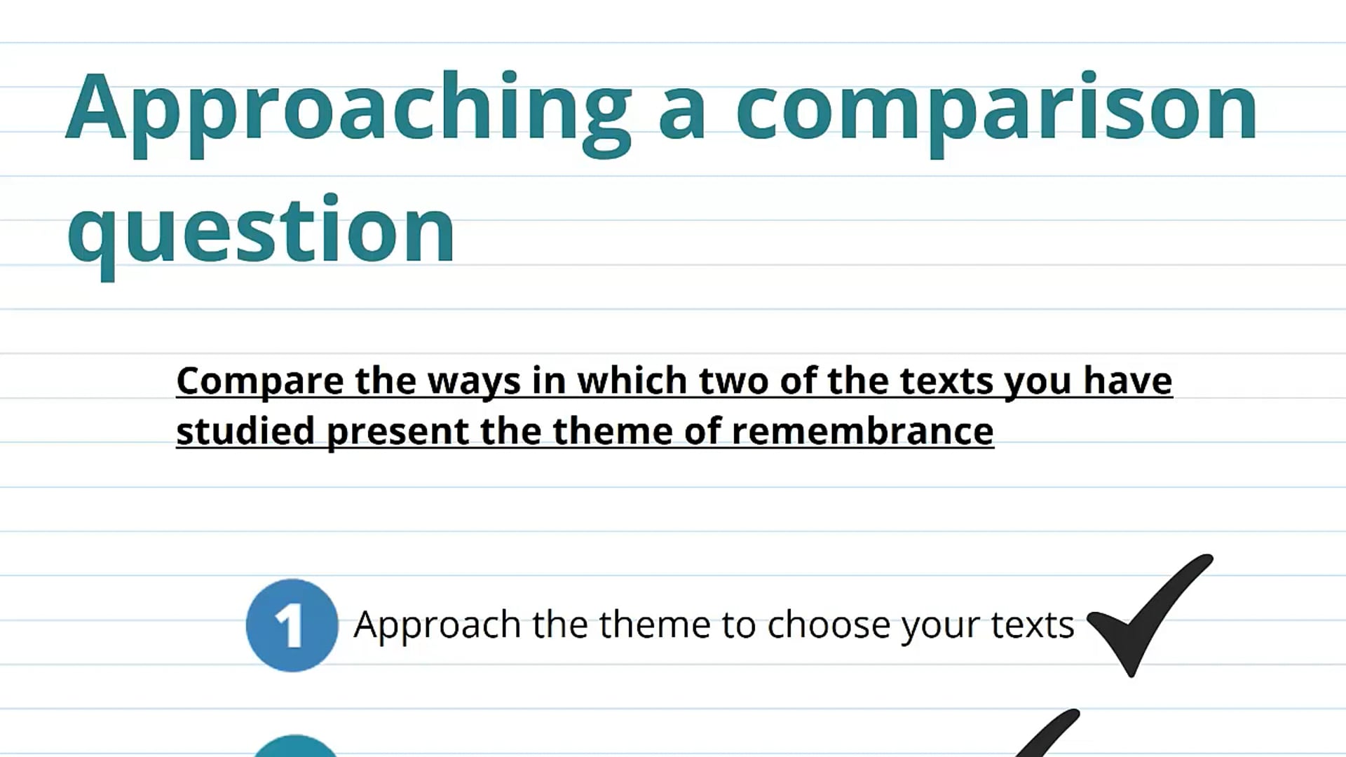 Remembrance: Comparing Texts (Part 2)