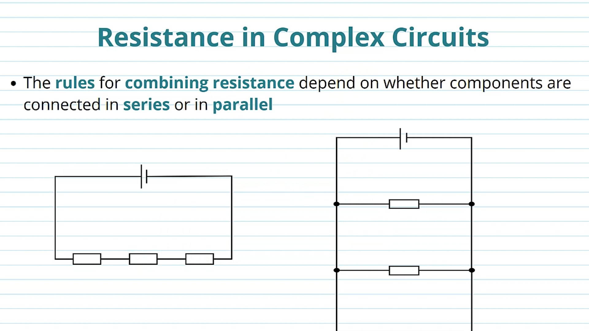 Resistance in Complex Circuits