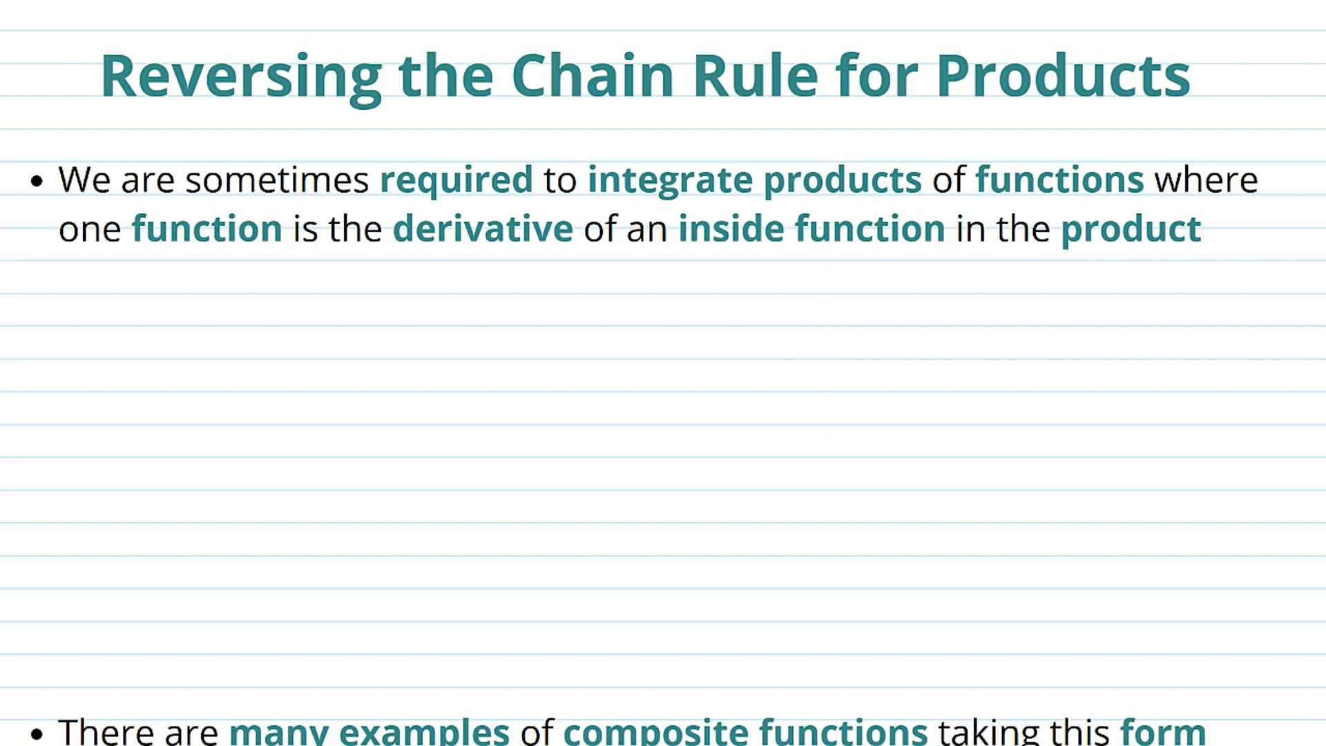Reverse Chain Rule