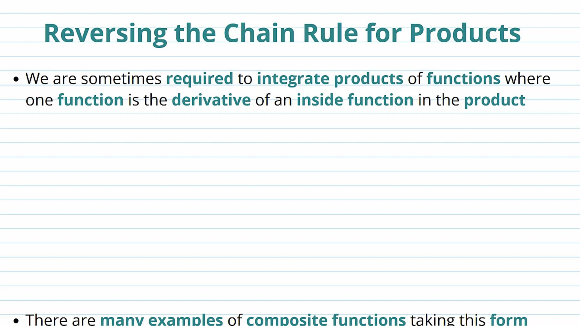 Reverse Chain Rule