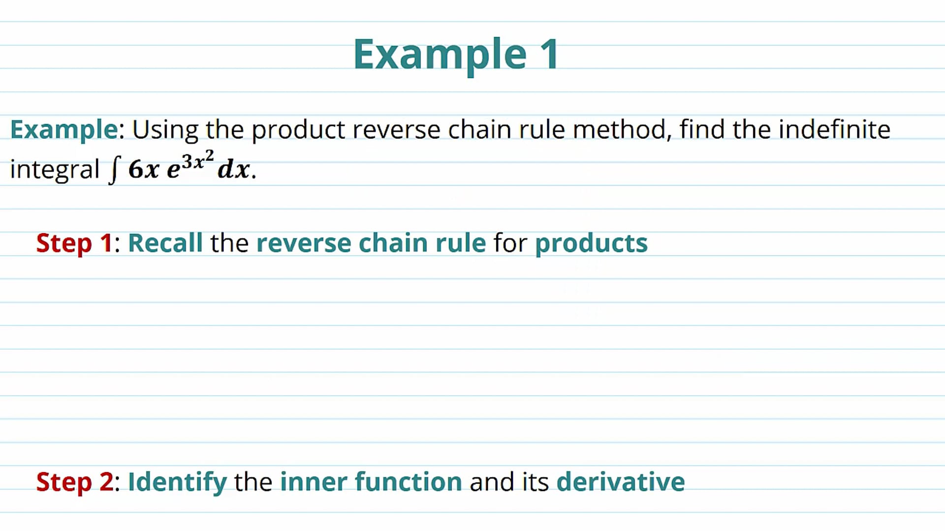Reverse Chain Rule Examples