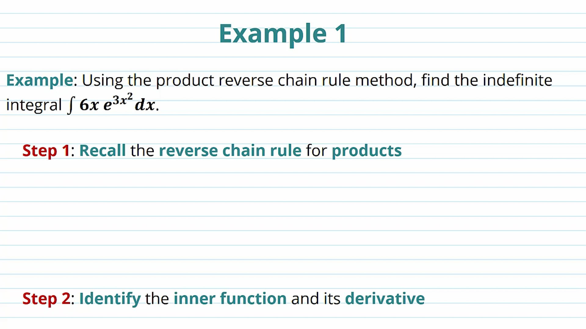 Reverse Chain Rule Examples
