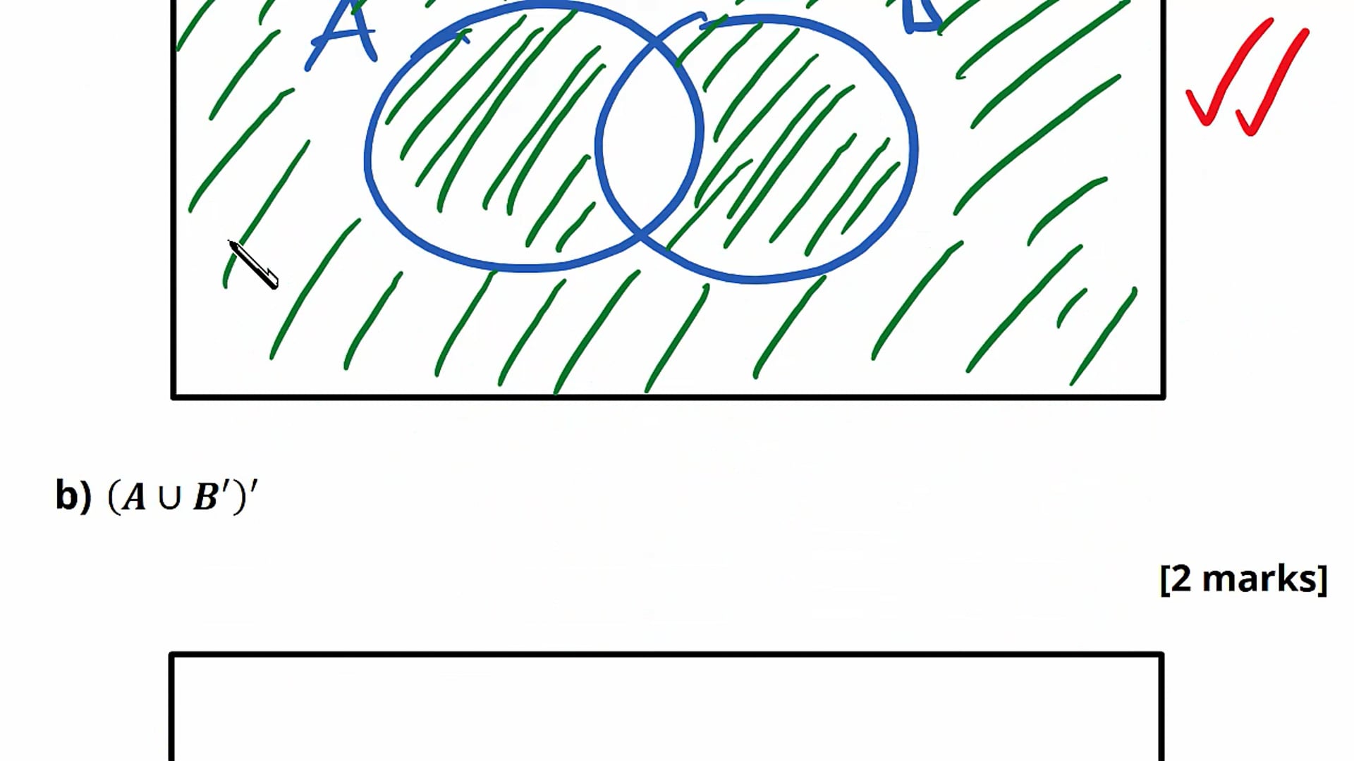 Set Notation and Venn Diagrams Exam Question