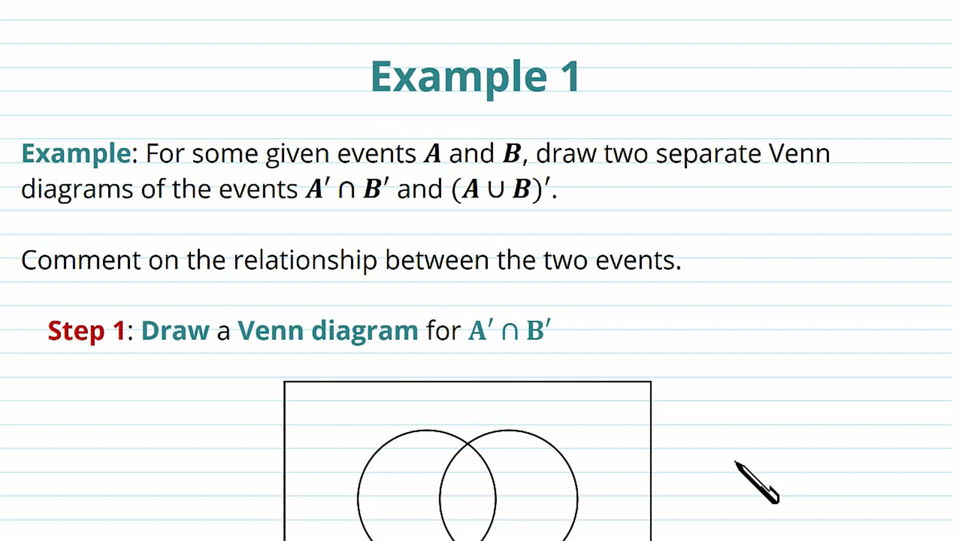 Set Notation and Venn Diagrams Examples