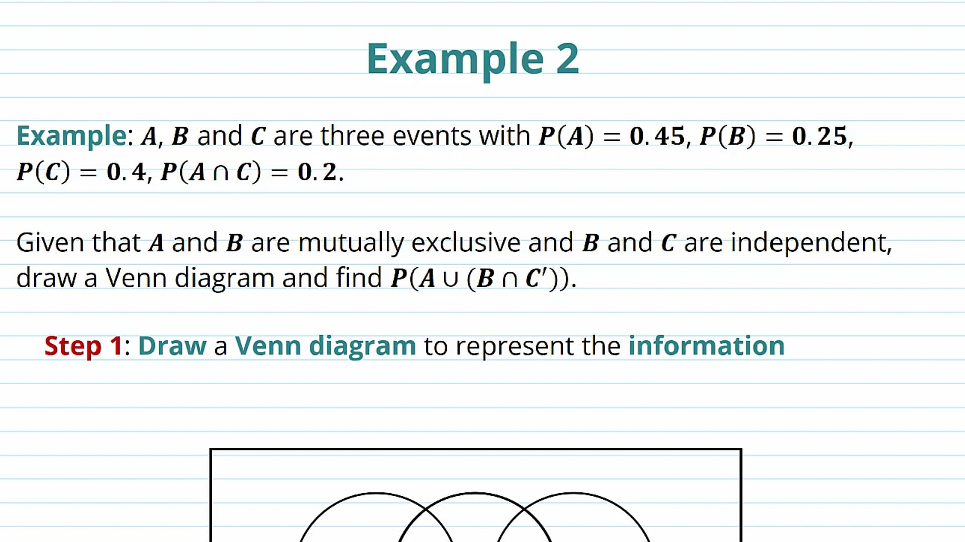 Set Notation and Venn Diagrams Examples