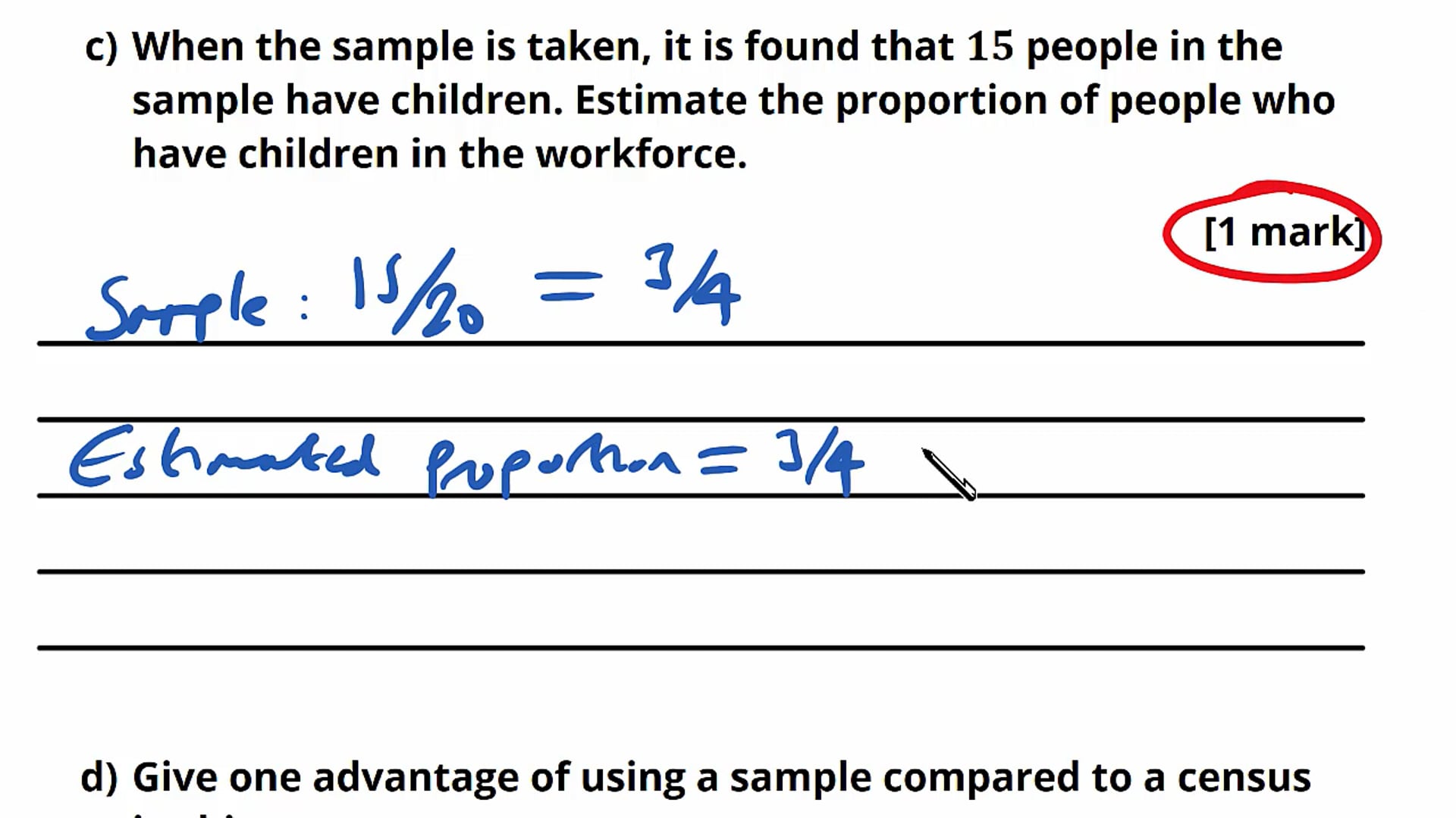 Simple Random Sampling Exam Question