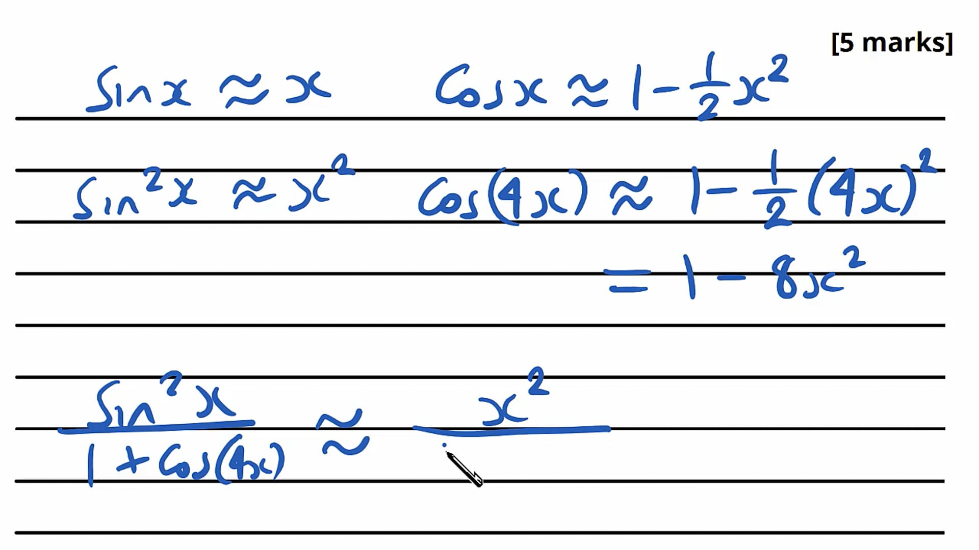 Small Angle Approximation Exam Question