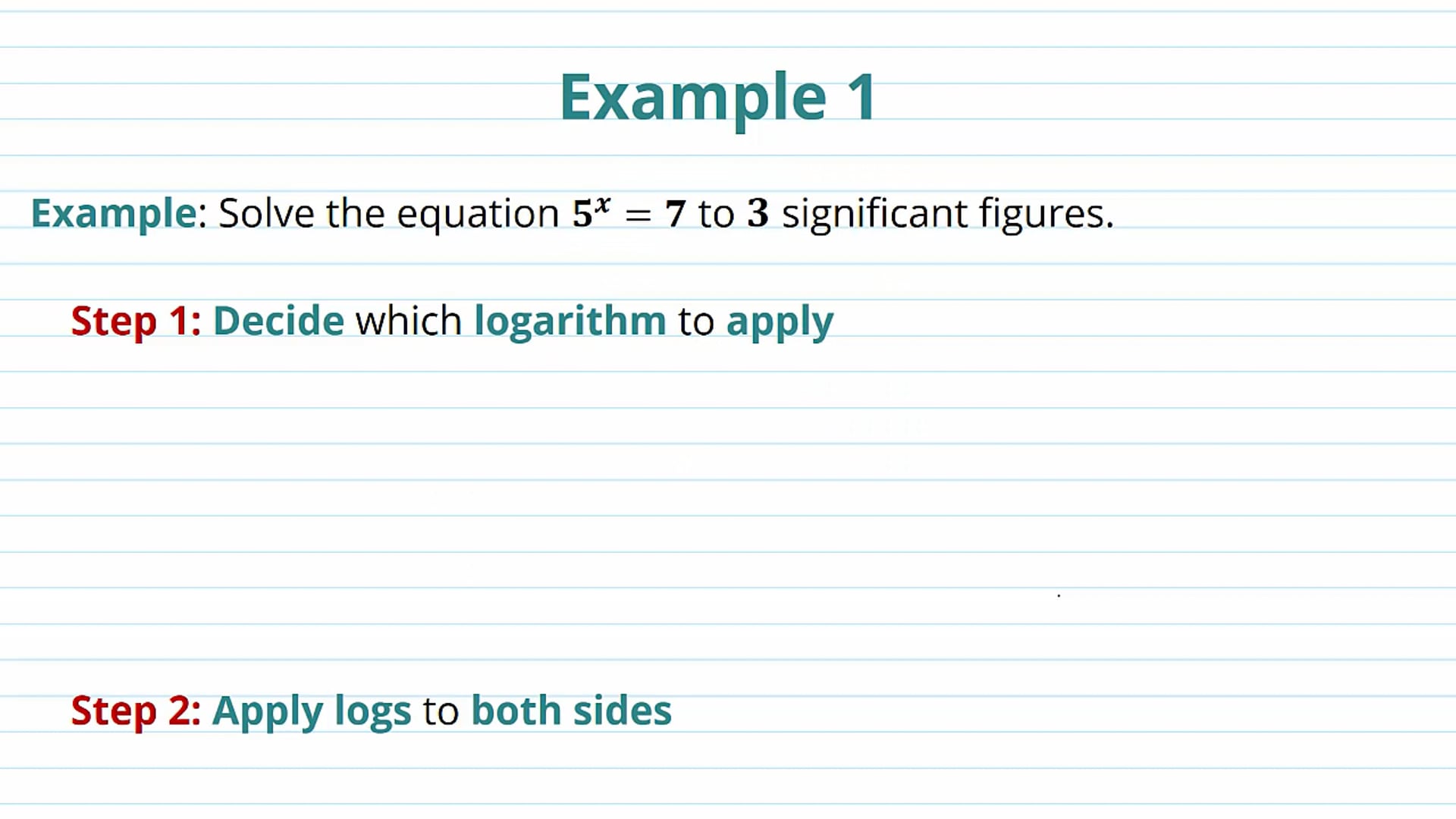Solving Exponential Equations Examples