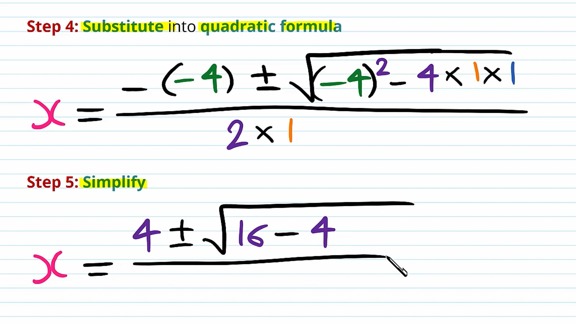 Solving Quadratic Equations Examples