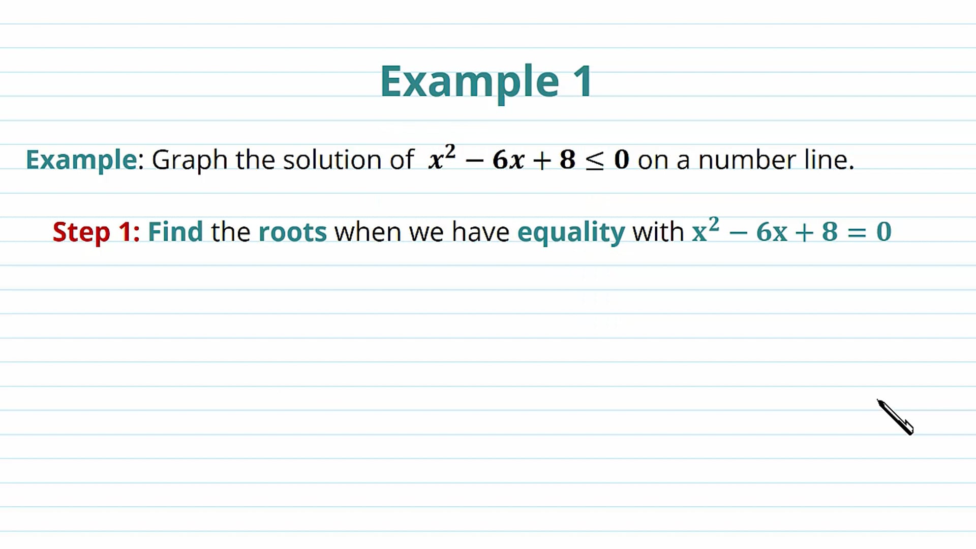 Solving Quadratic Inequalities Examples