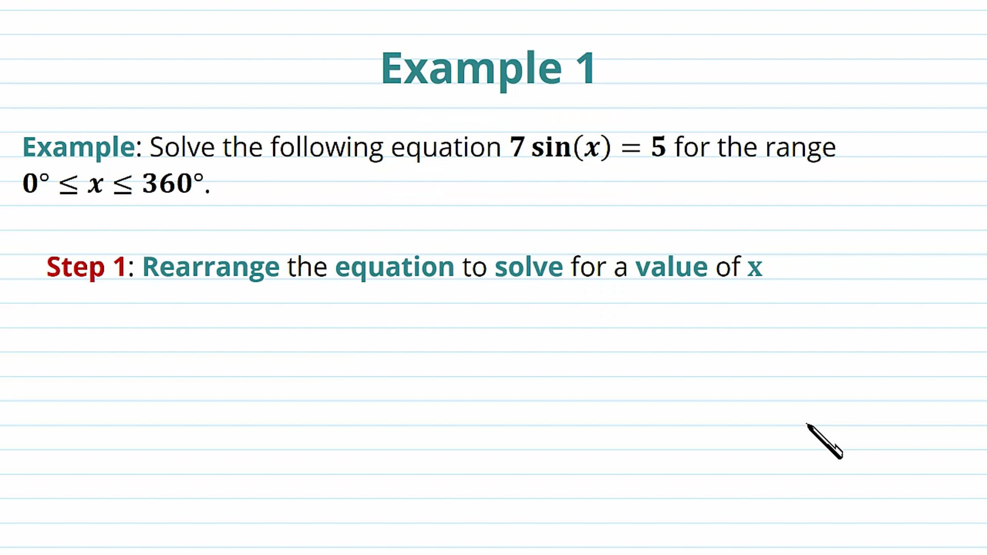 Solving Trigonometric Equations Examples