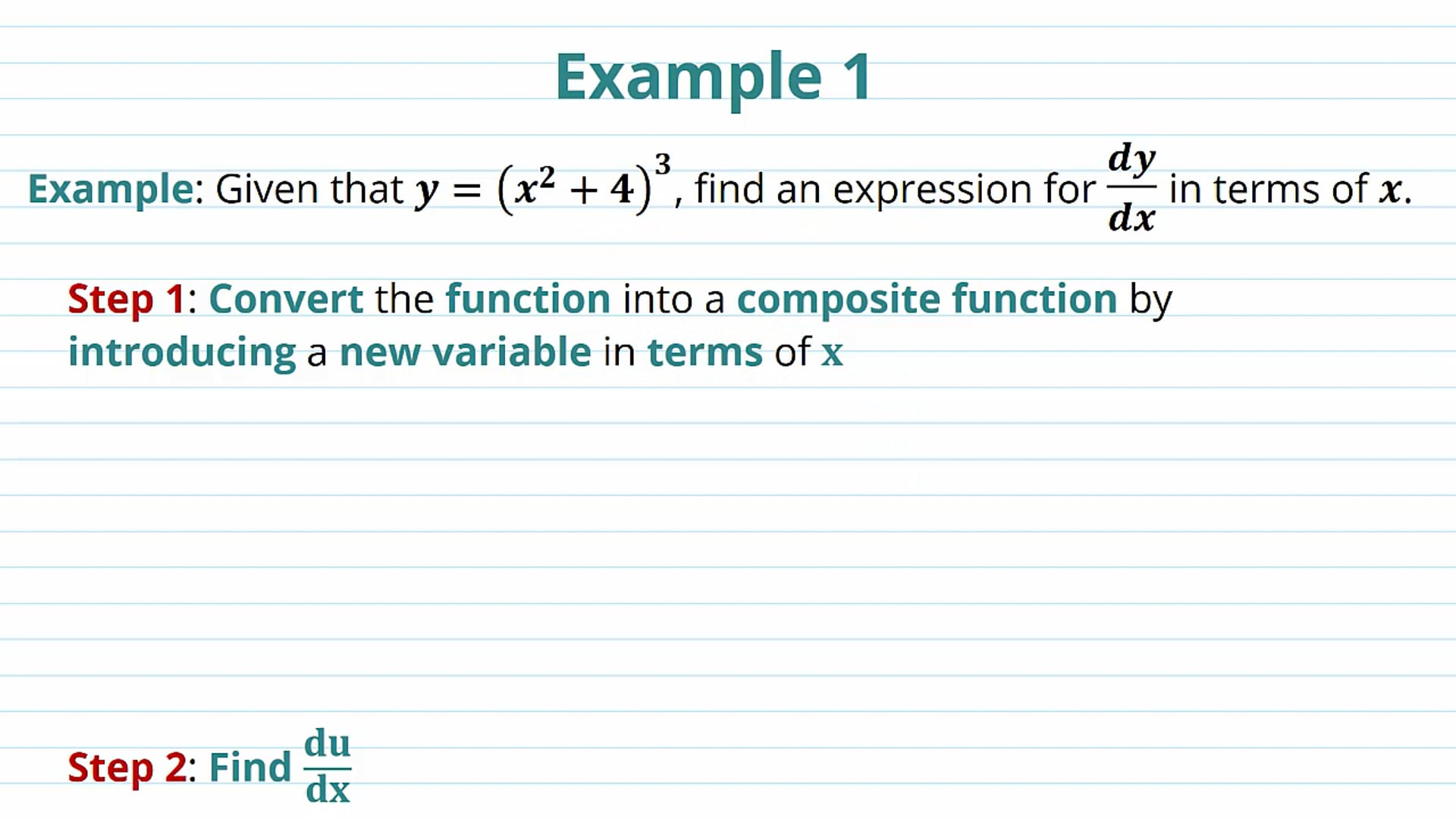 The Chain Rule Examples