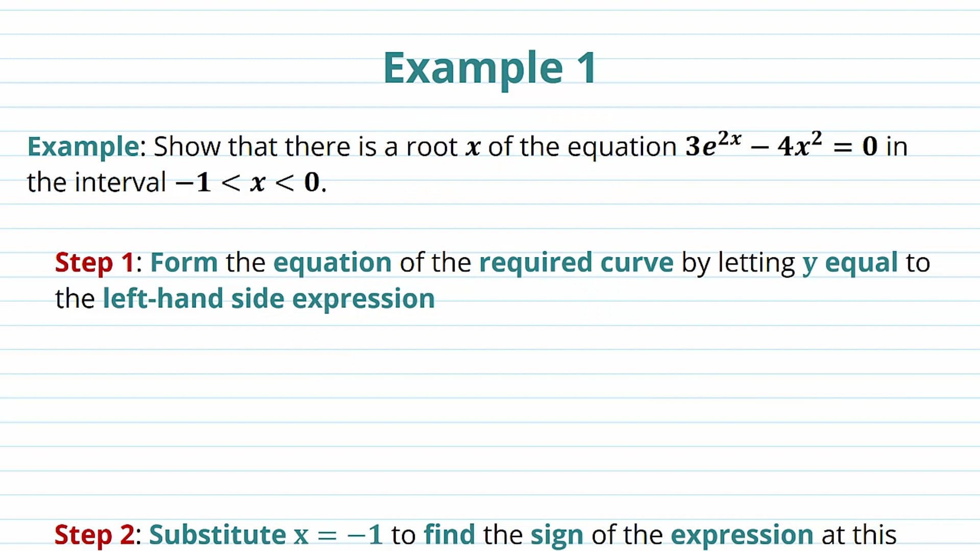 The Change of Sign Method Examples