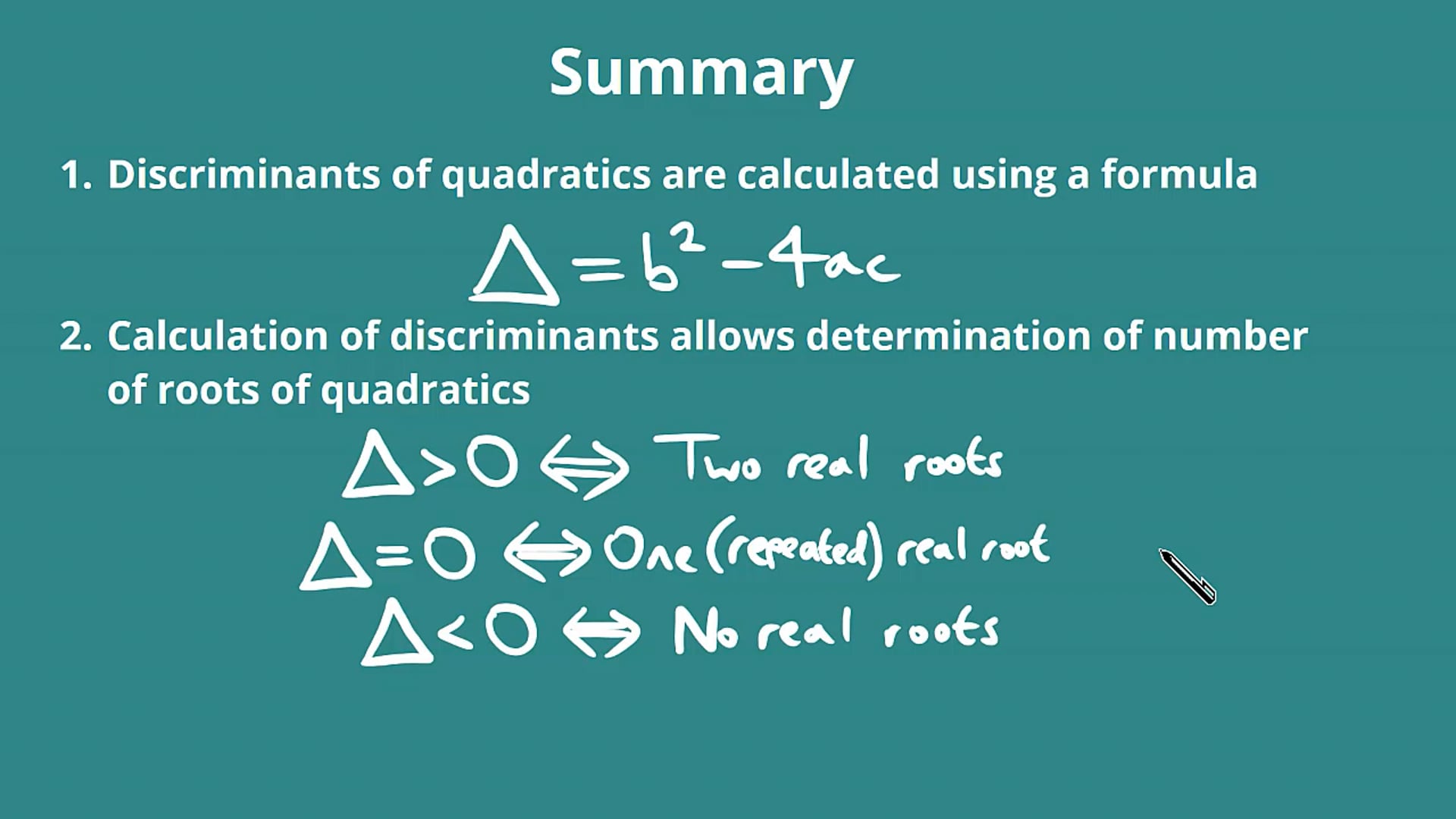 The Discriminant of a Quadratic Function Examples