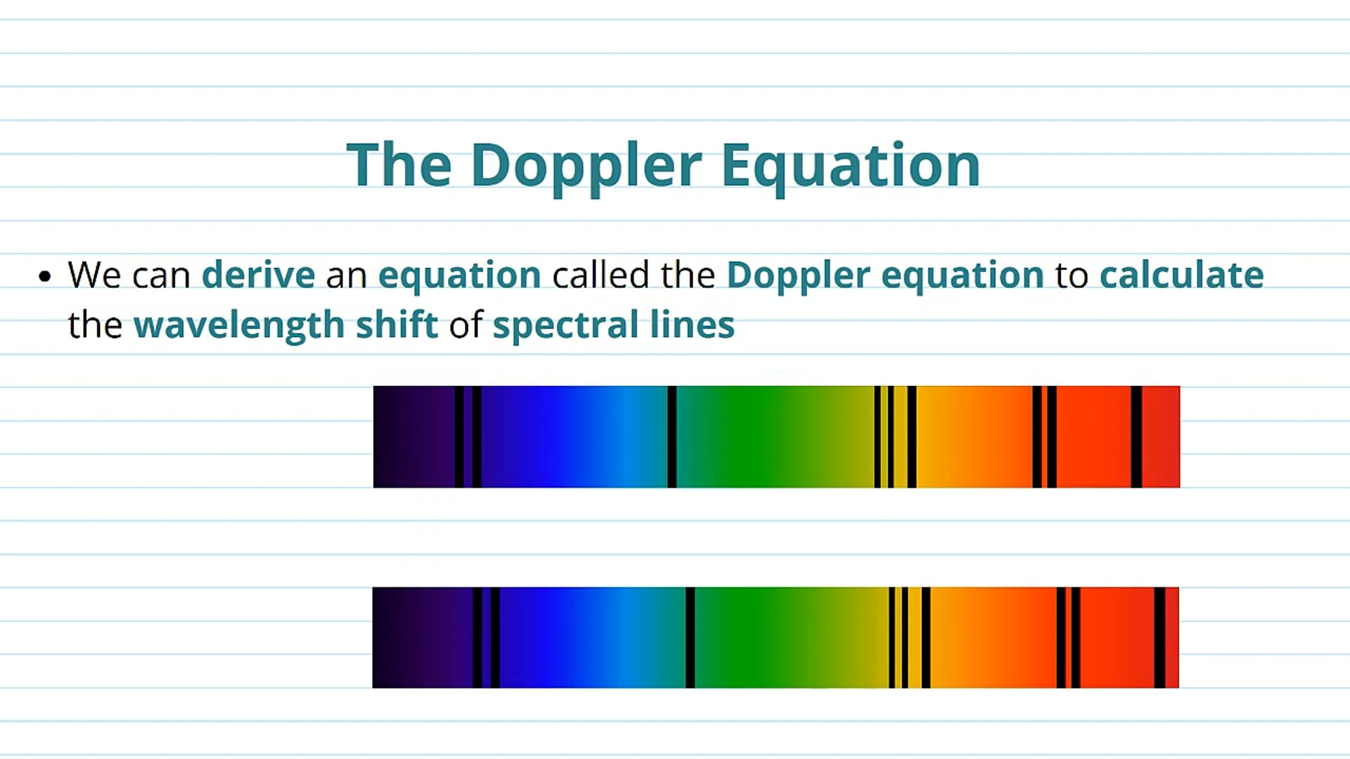 The Doppler Equation in Astronomy