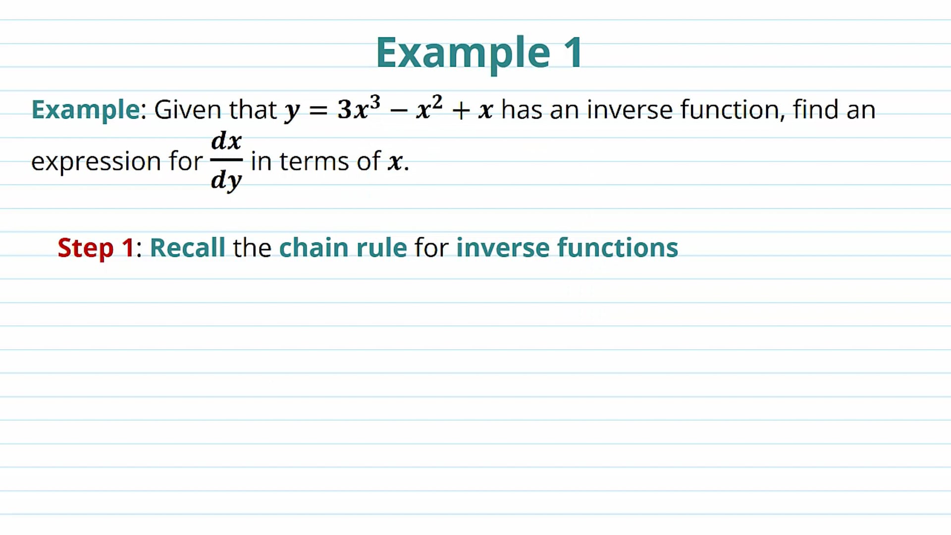 The Inverse Chain Rule Examples