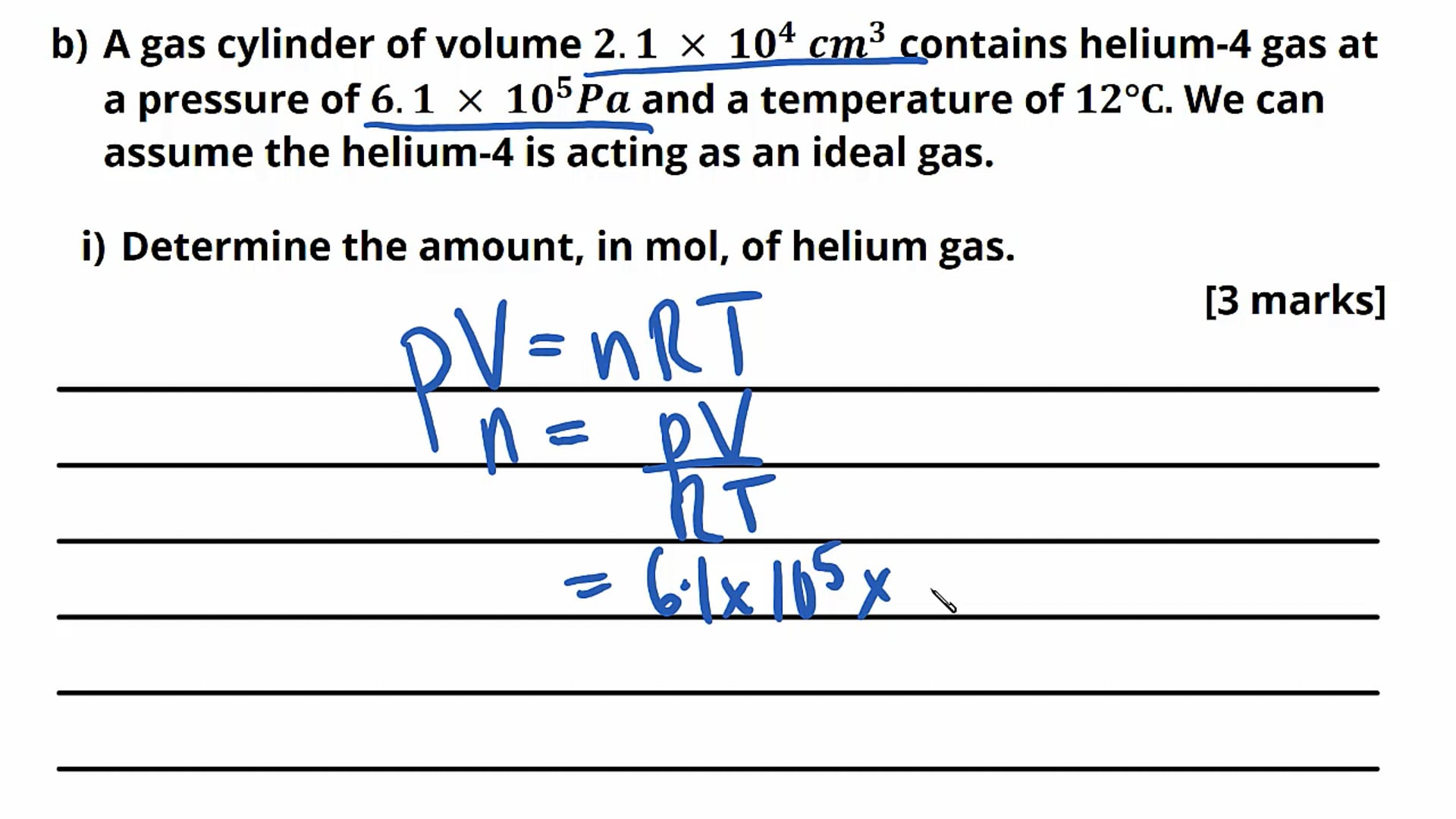 The Kinetic Theory Equation Exam Question