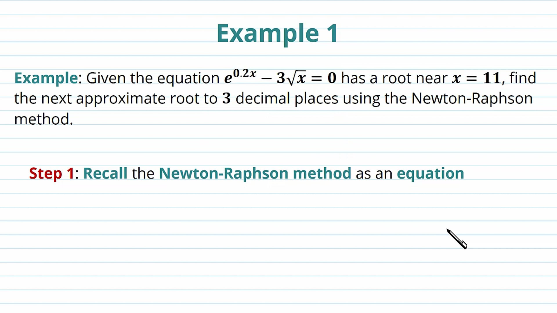 The Newton-Raphson Method Examples