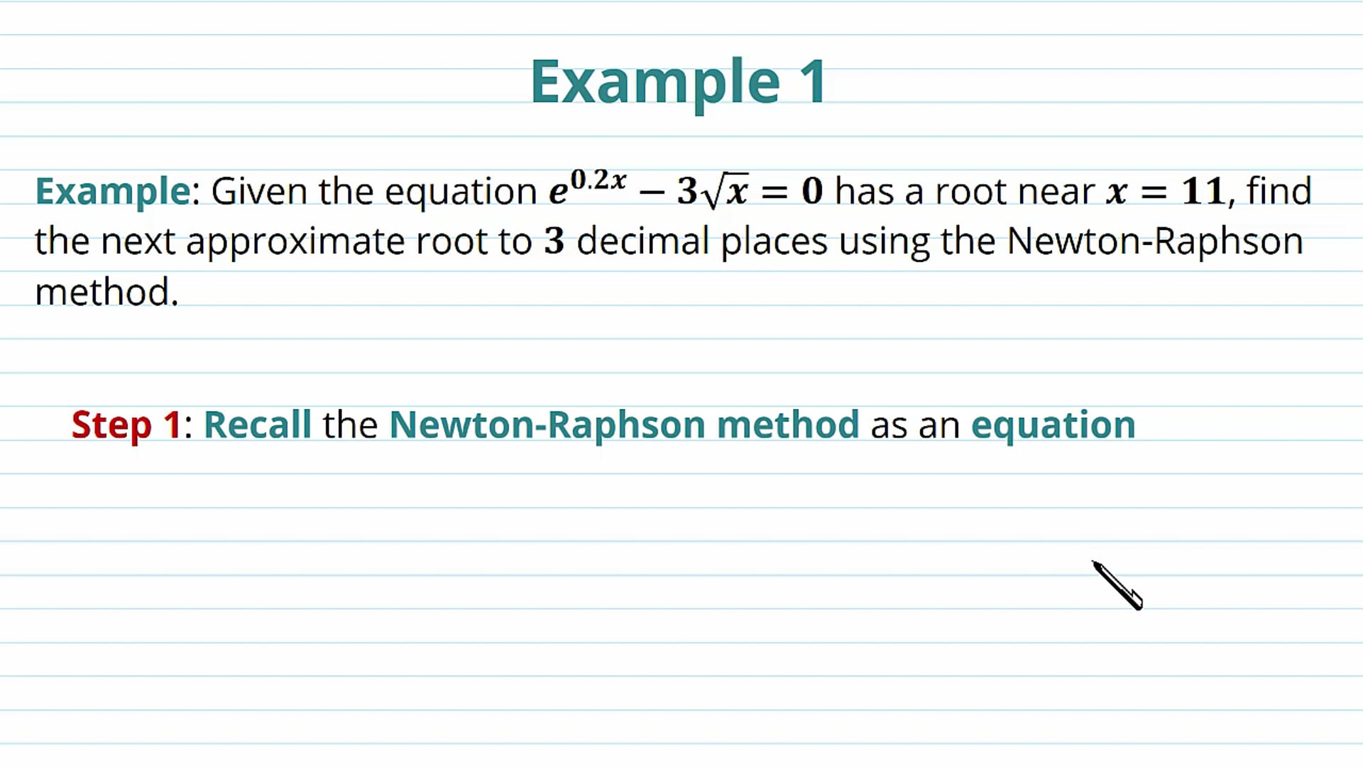 The Newton-Raphson Method Examples