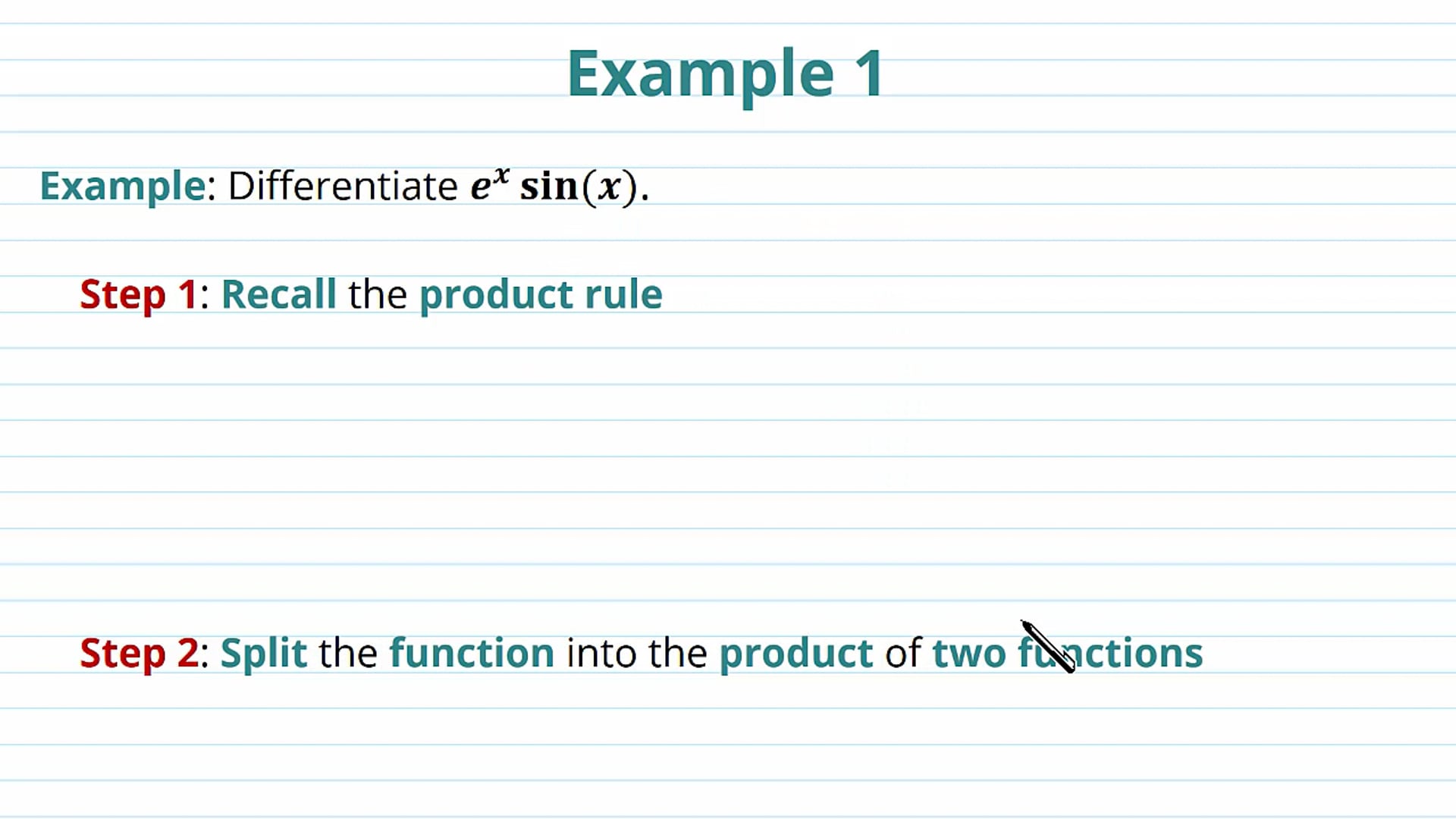 The Product Rule Examples