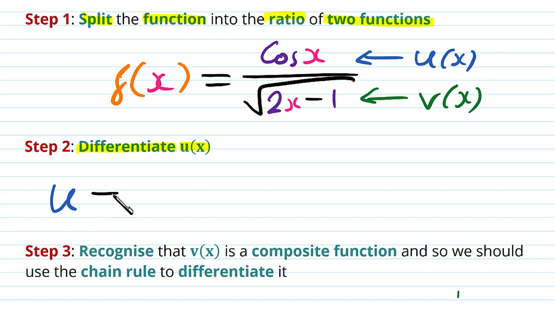 The Quotient Rule Examples