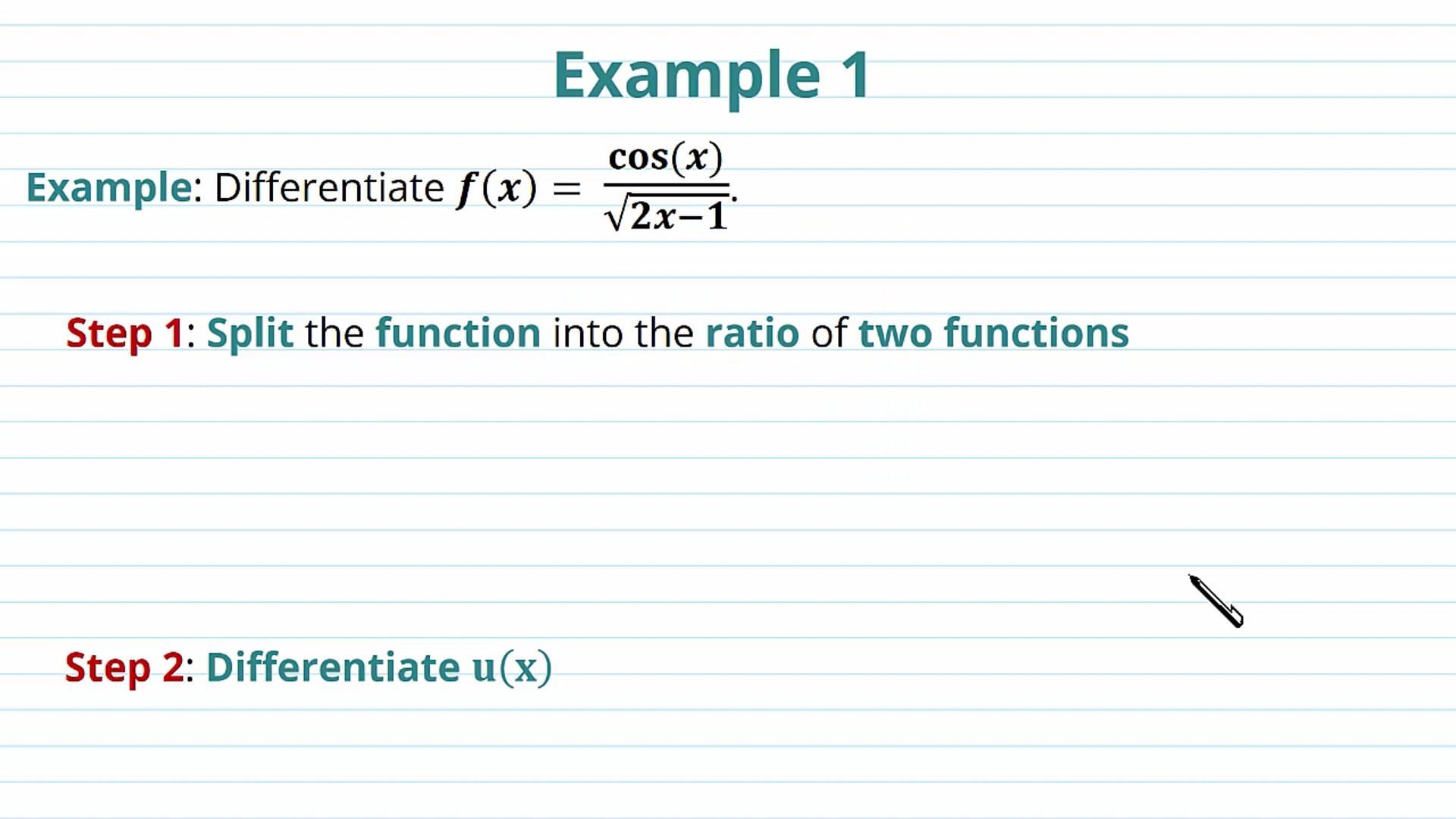 The Quotient Rule Examples