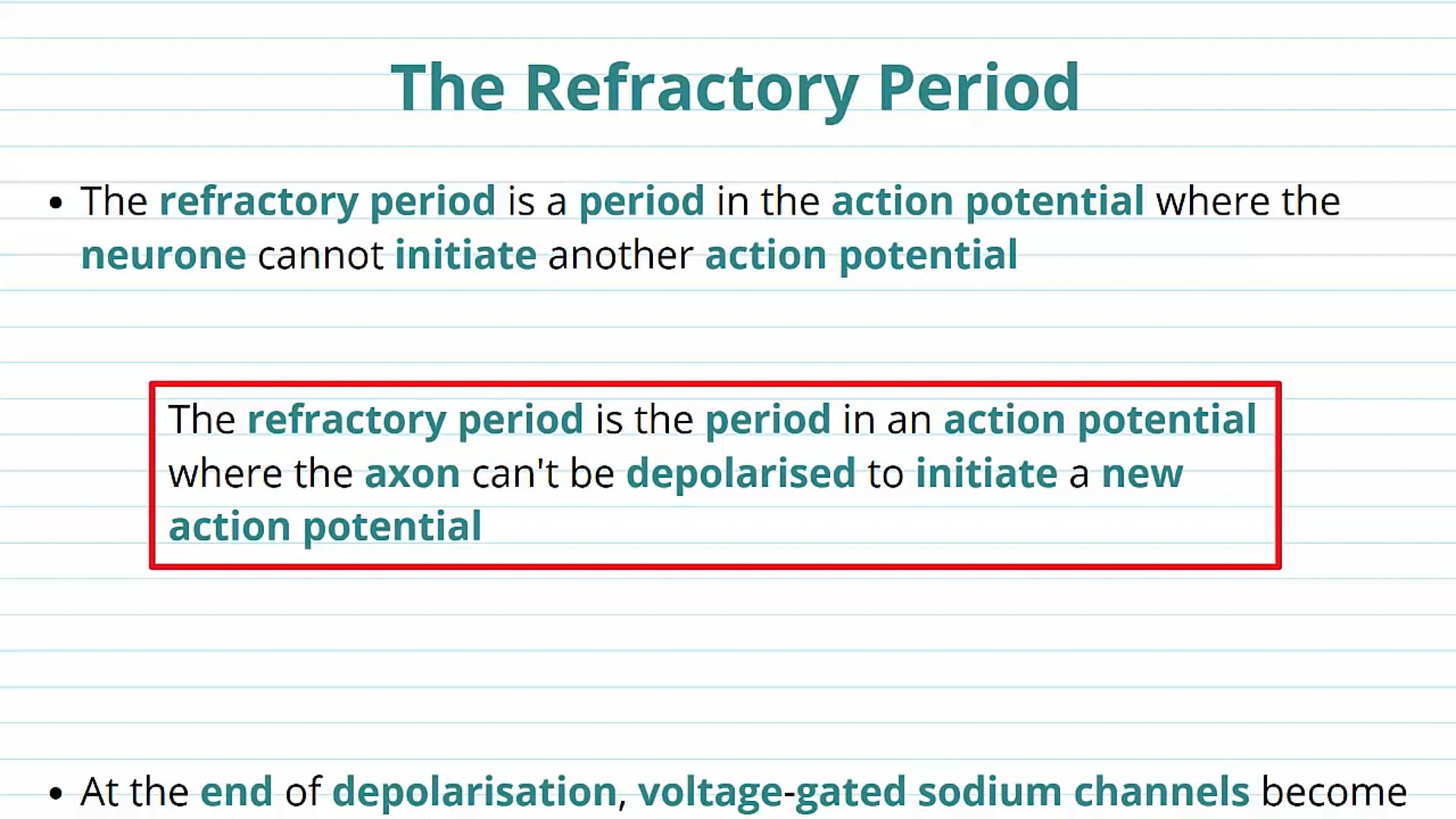 The Refractory Period