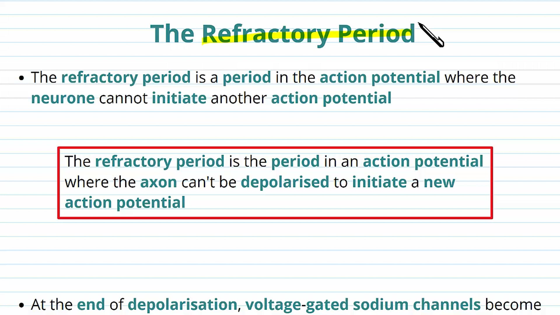 The Refractory Period