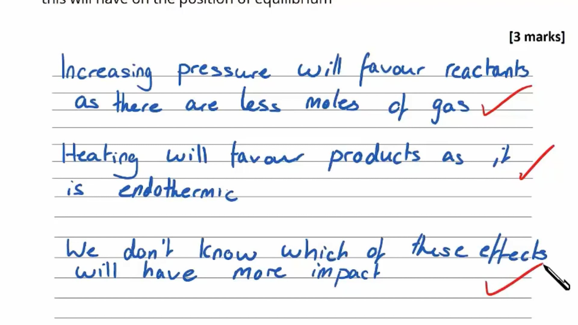 The Significance of Equilibrium Constants Exam Question