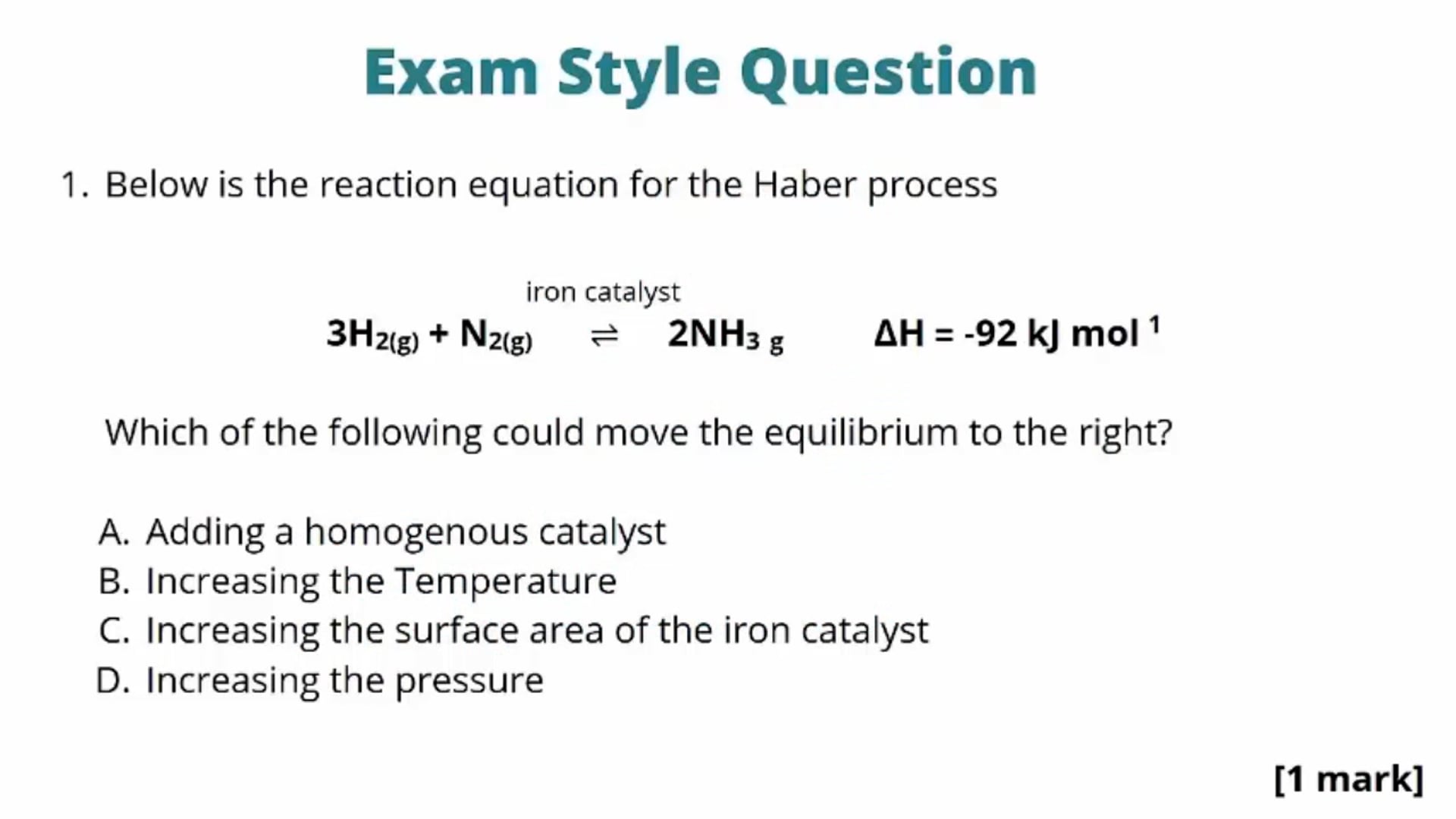 The Significance of Equilibrium Constants Exam Question