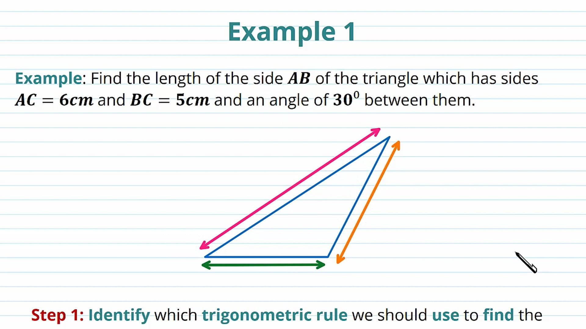 The Sine and Cosine Rules Examples