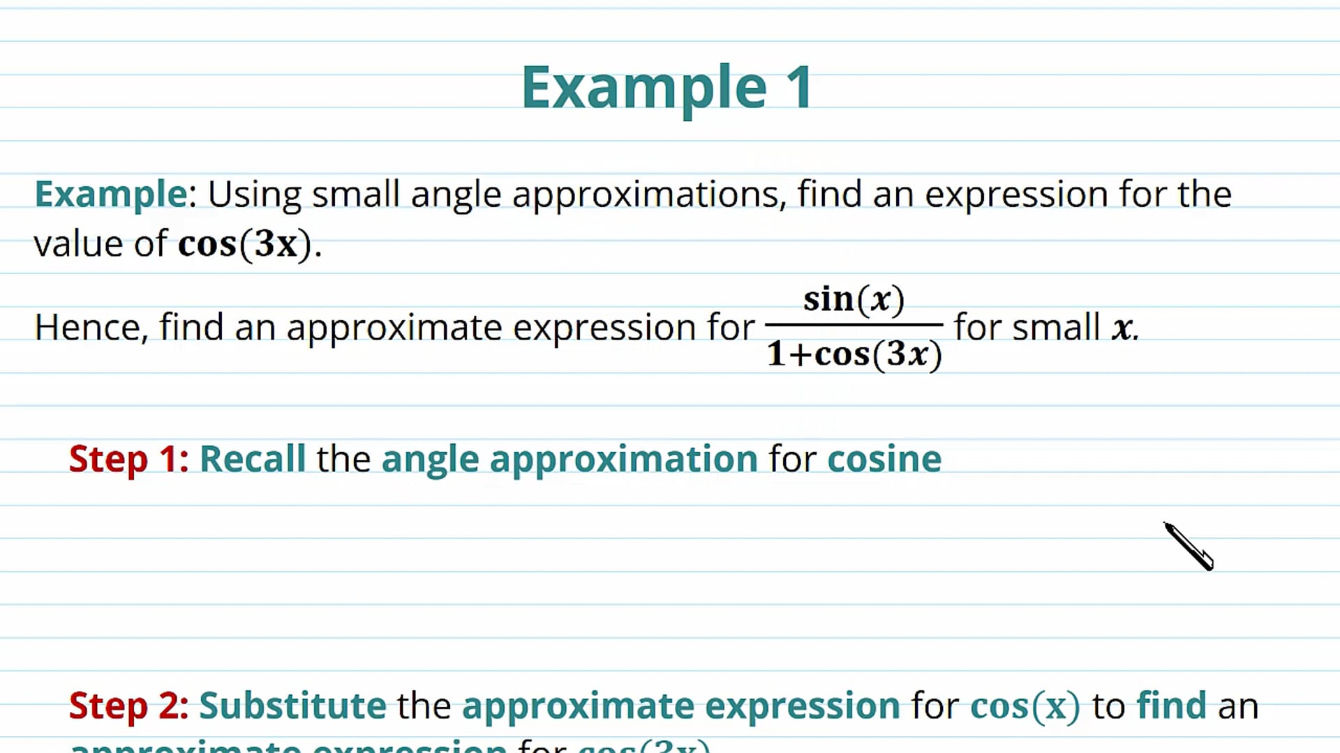 The Small Angle Approximation Examples