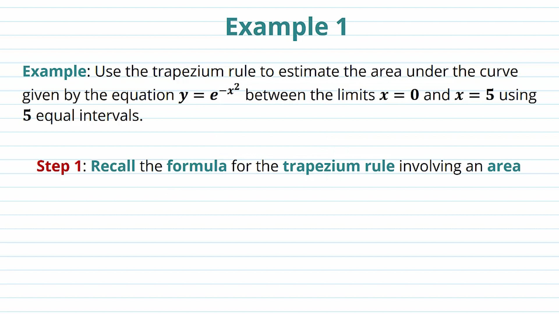 The Trapezium Rule Examples