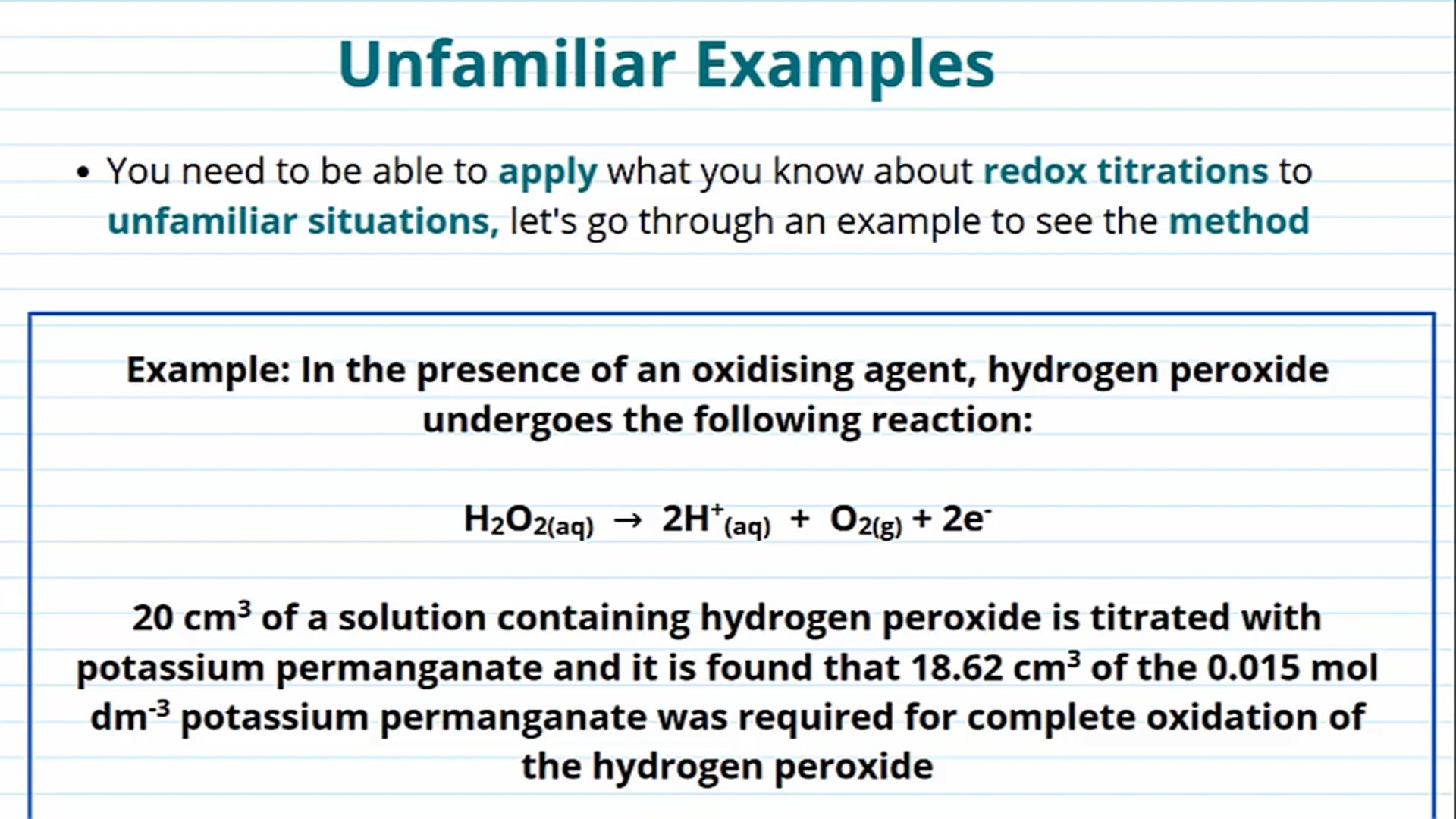 Unfamiliar Titrations