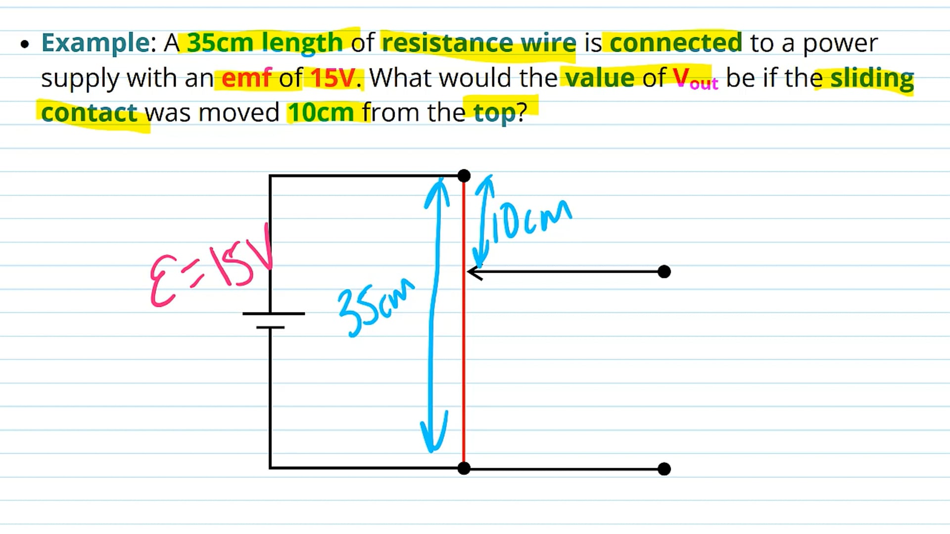 Using a Resistance Wire to Vary P.D.