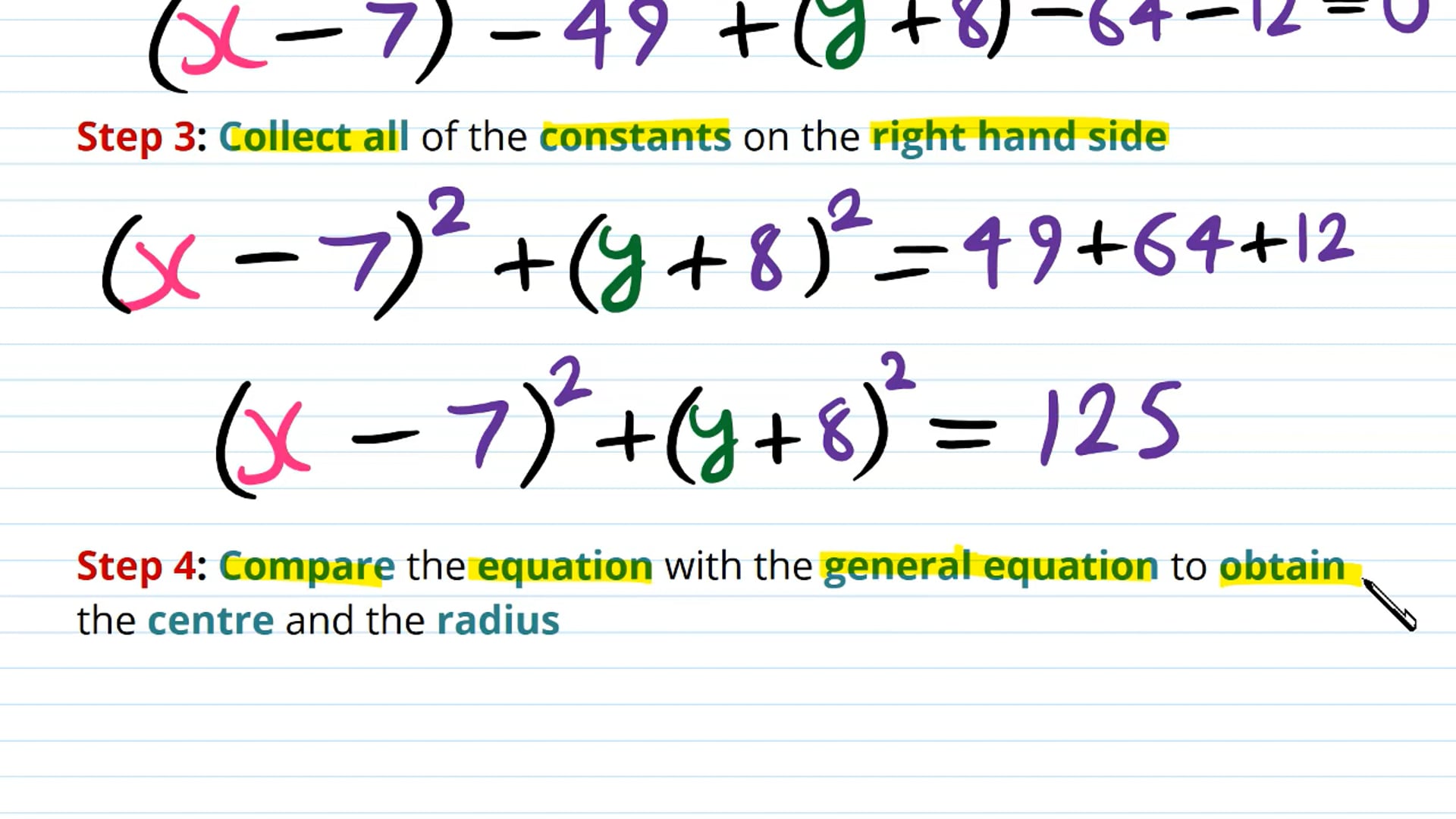 Using Equations of Circles Examples