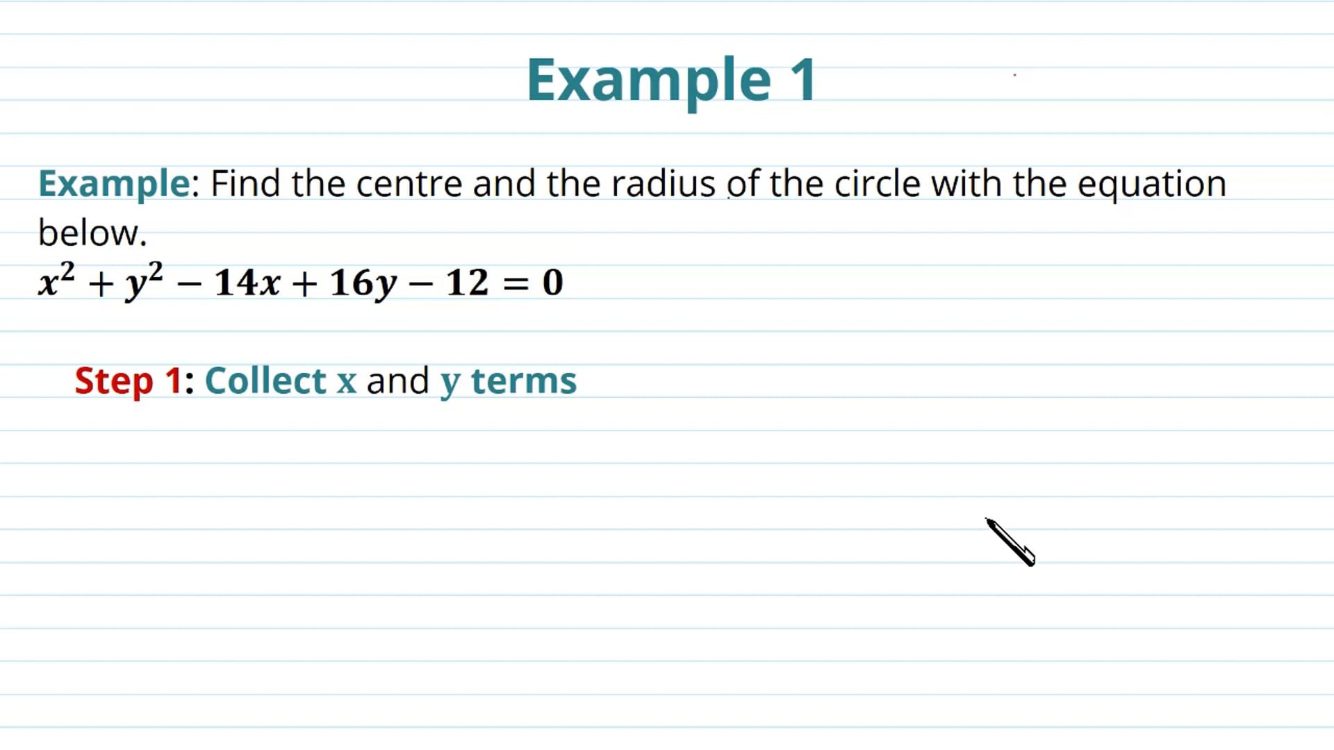 Using Equations of Circles Examples