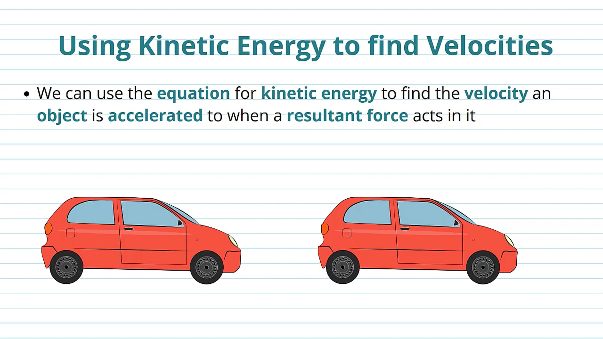 Using Kinetic Energy to Find Velocities