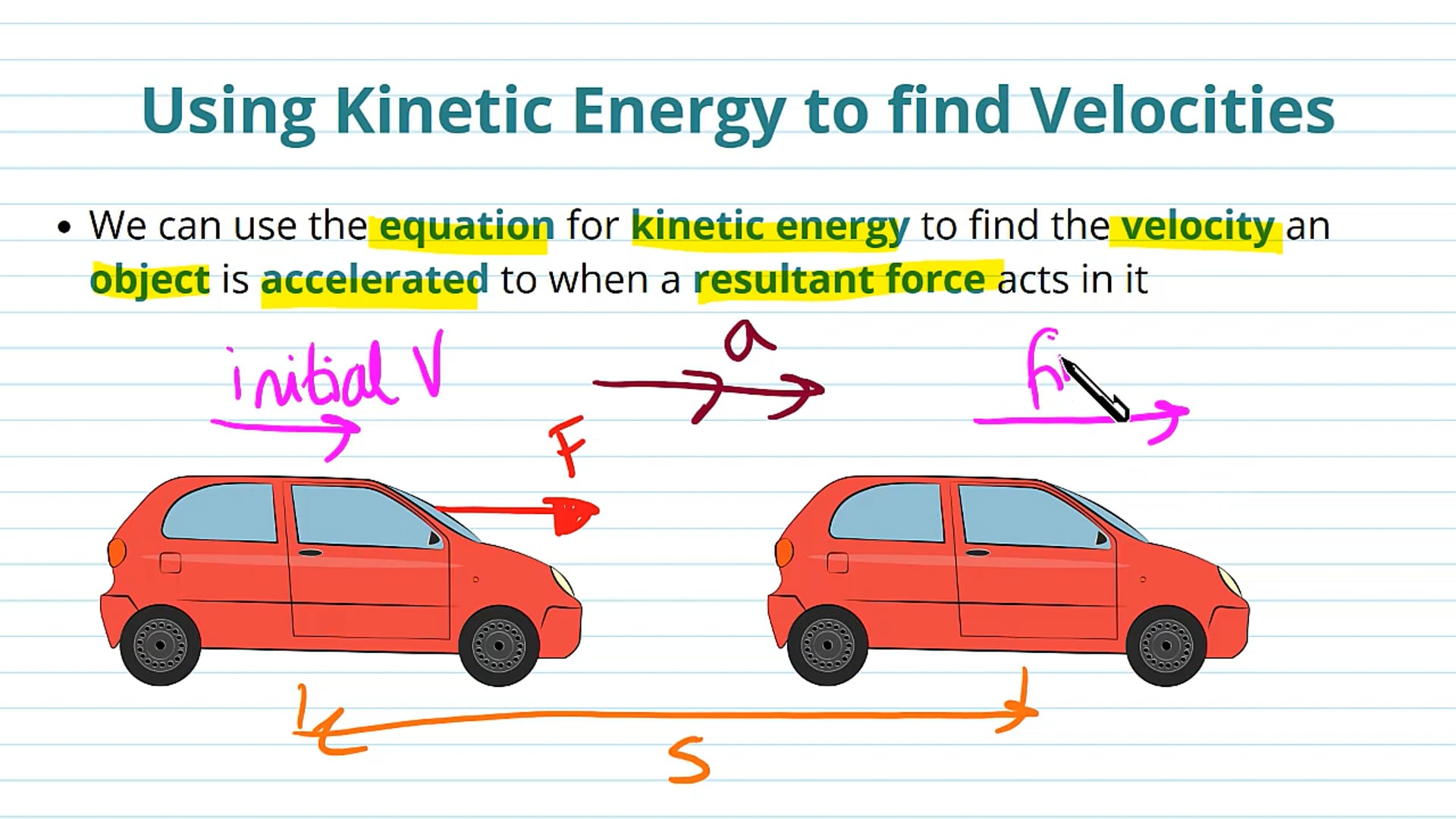 Using Kinetic Energy to Find Velocities