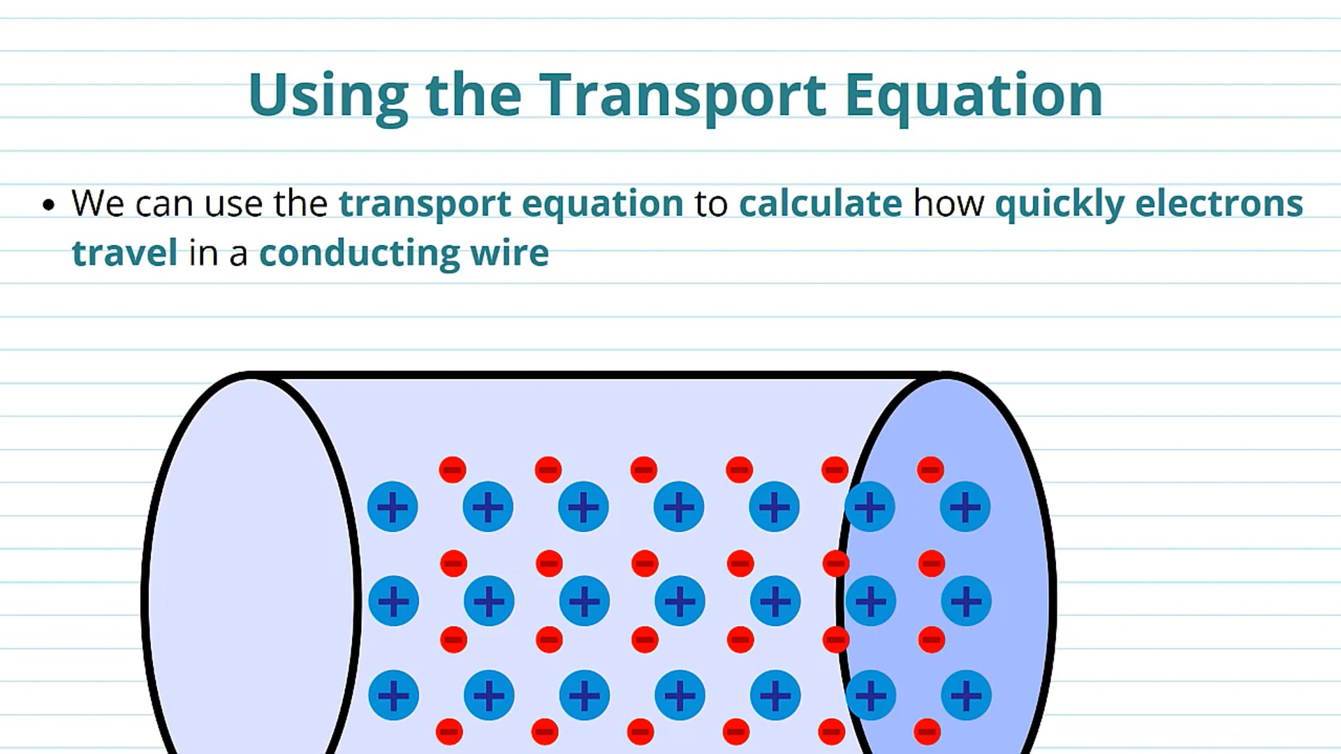 Using the Transport Equation