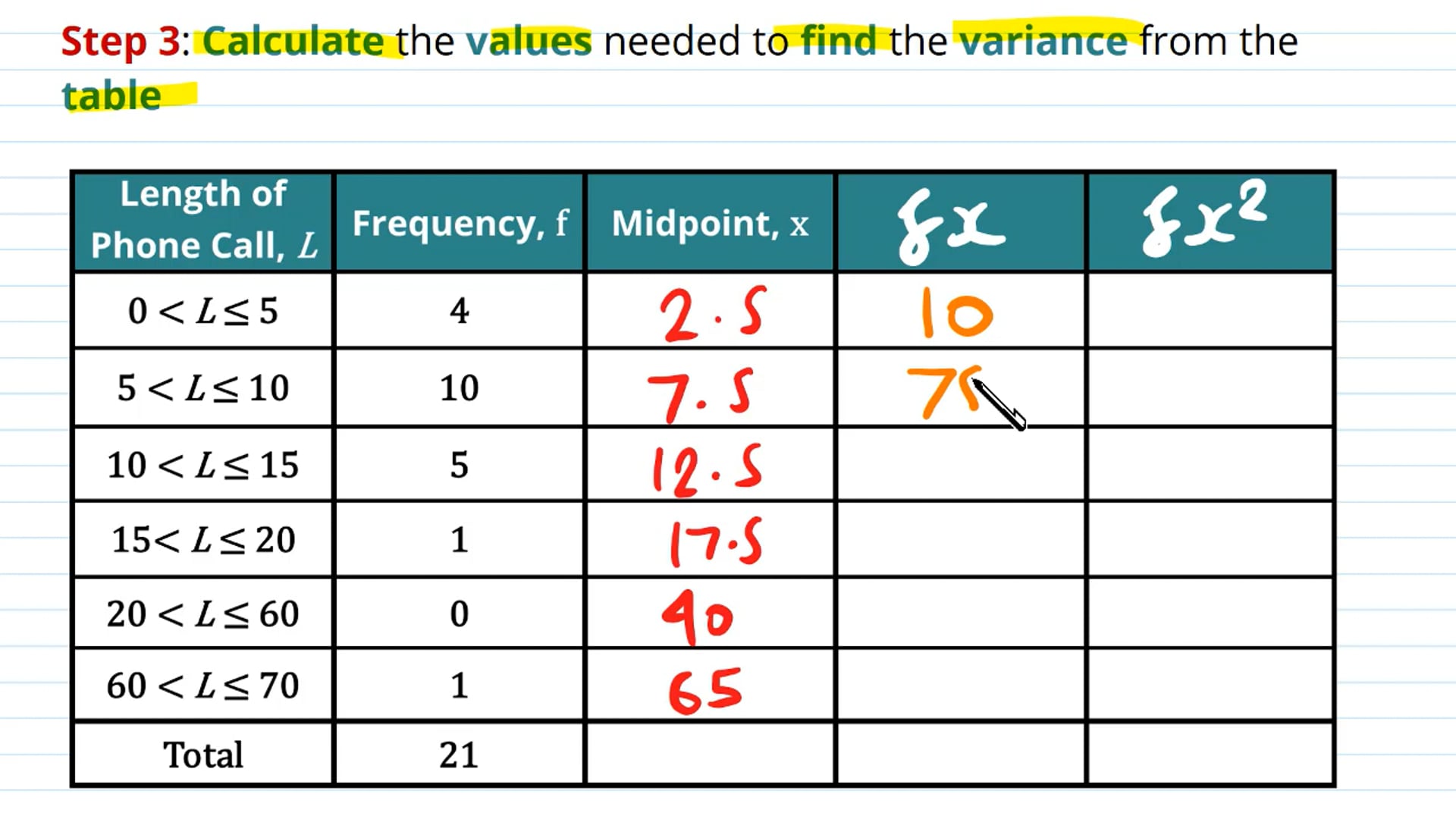 Variance and Standard Deviation Examples