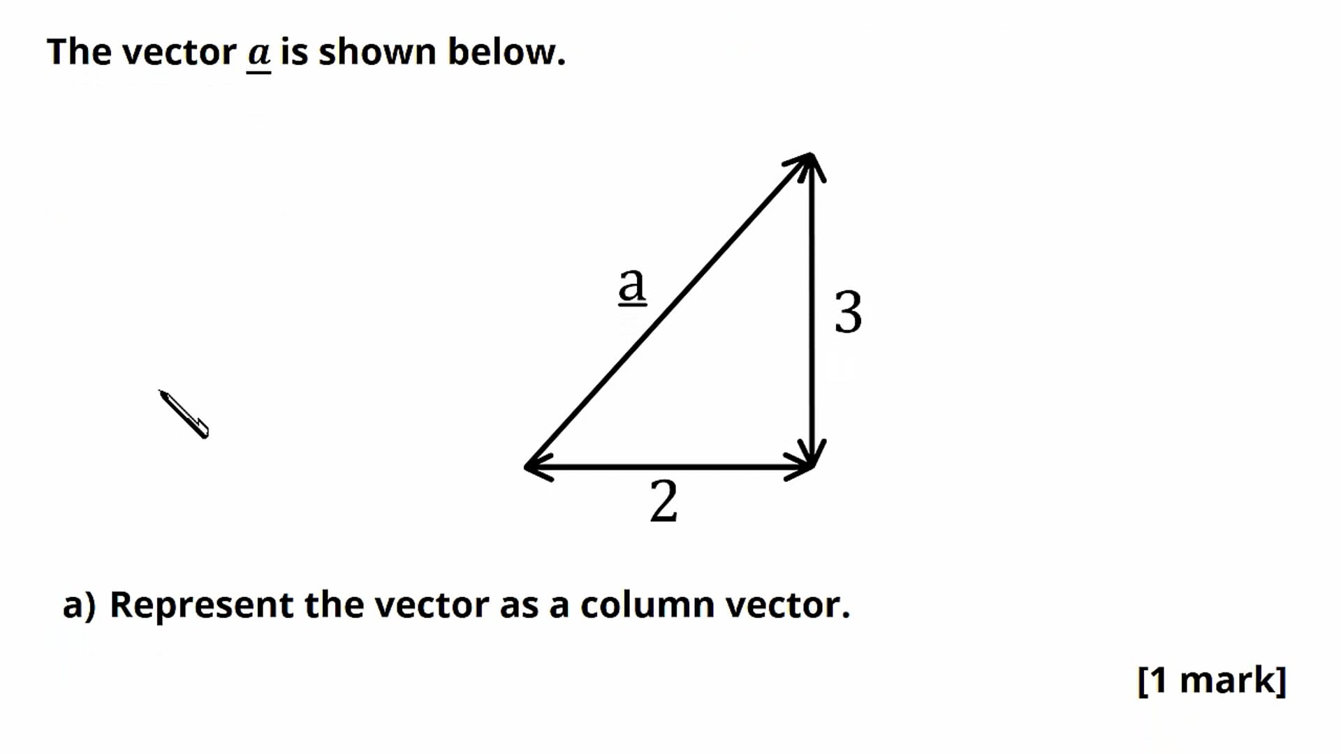 Vectors in 2 Dimensions Exam Question