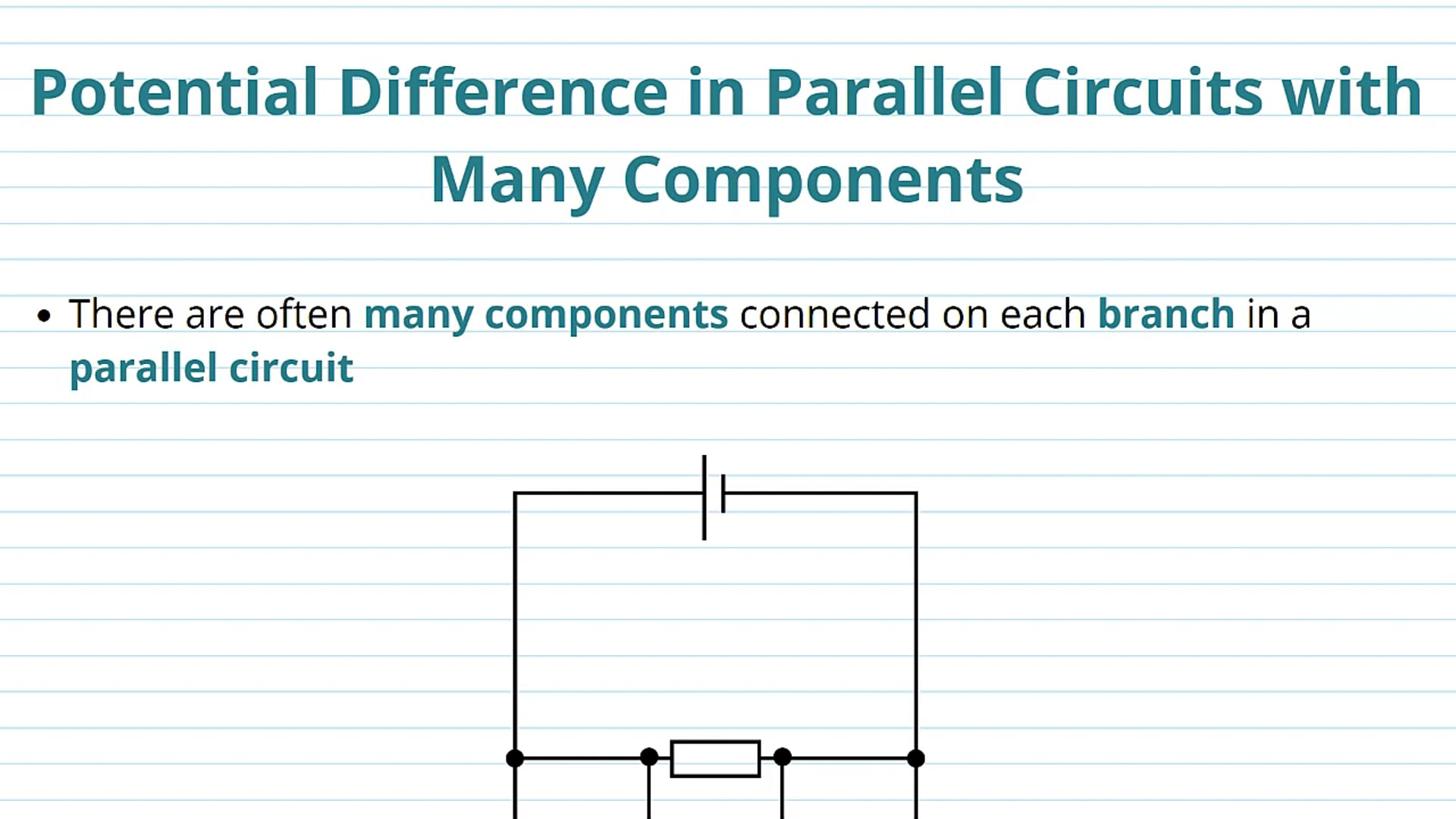 Voltage in Parallel Circuits with Muliple Components